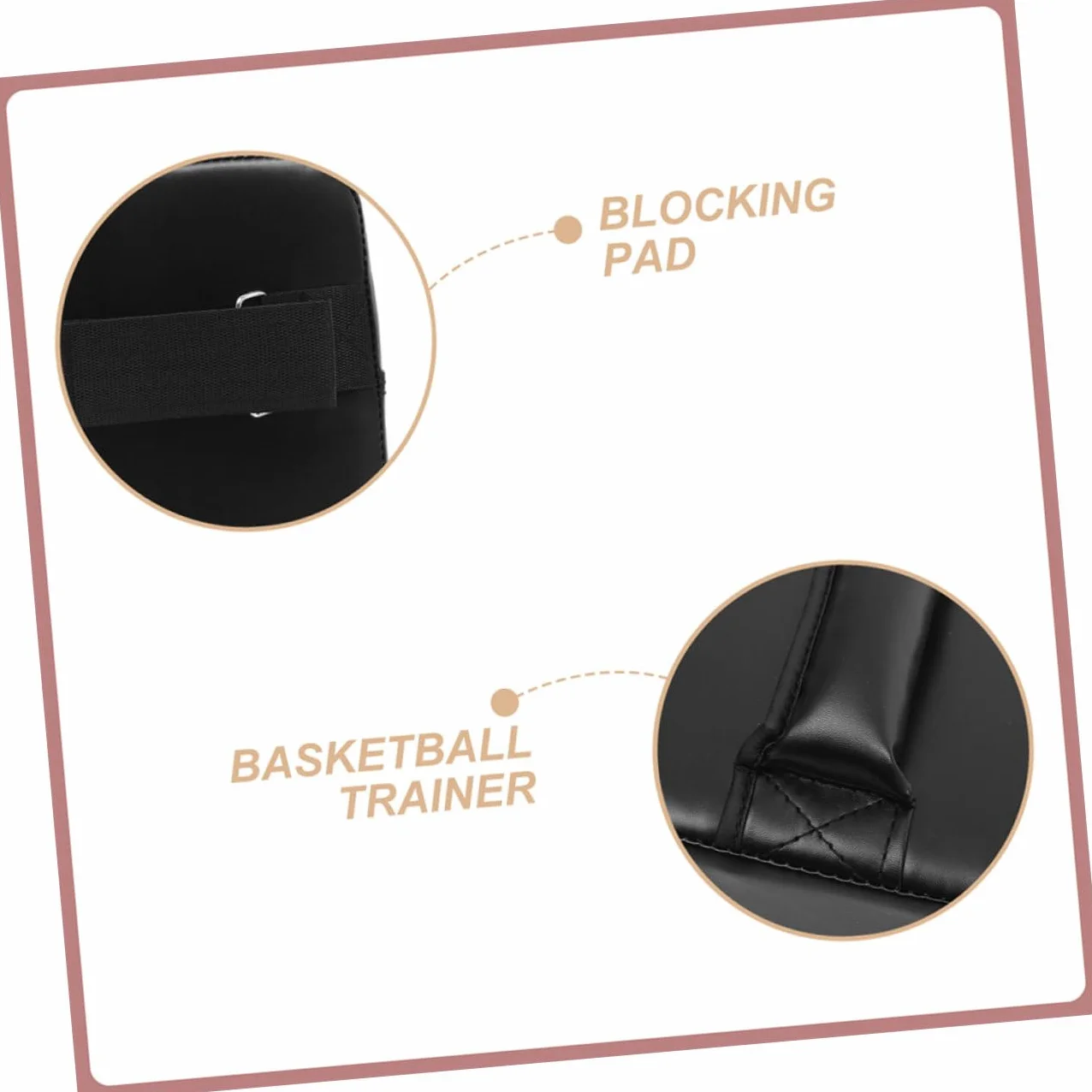 Cuscino in Pu Leather Basket 2 Pezzi Allenamento Nero Stabilità Visione Giovani Giocatori