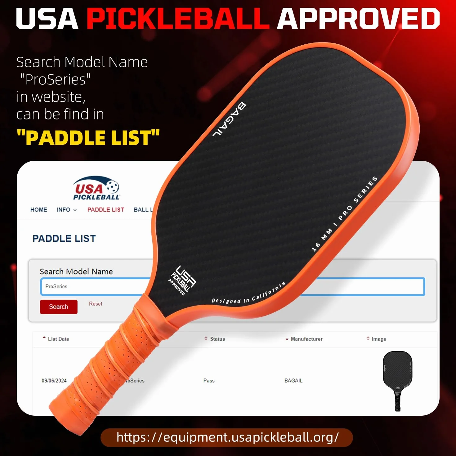 BAGAIL Set di racchette da pickleball con 4 palline, leggere, assorbimento urti, ergonomiche