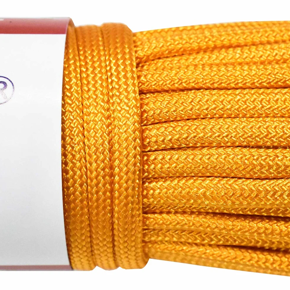 Paracord 550 100m Nylon Antistrappo 7 Fili Corda da Paracadute Carico Rottura 249KG (Arancione)