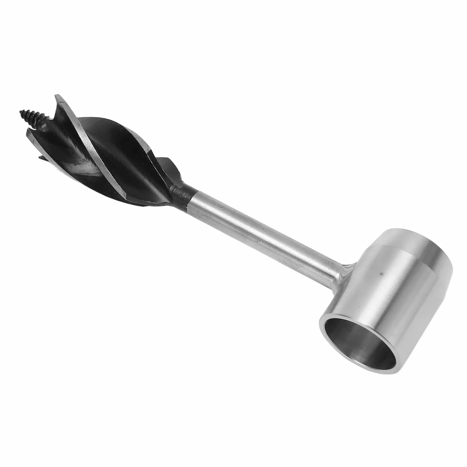 Trivella Manuale Multiuso Bushcraft Auger in Acciaio Al Carbonio Ad Alta Durezza con in Pelle PU per Campeggio
