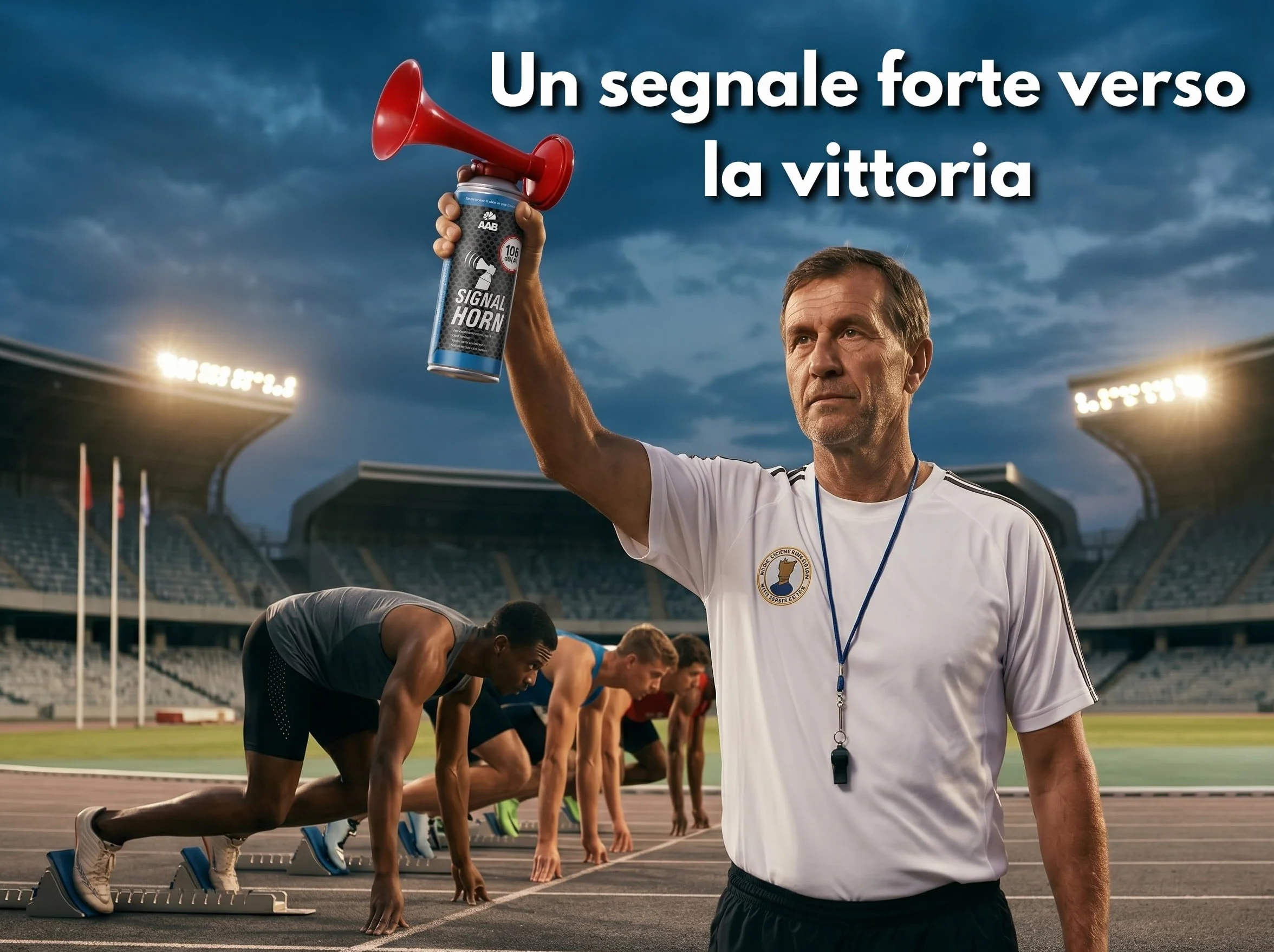AABCOOLING Tromba di Segnalazione Set di 3 Pezzi - Trombetta da Stadio ad Aria Compressa, Fino a 120 Segnali Brevi, Segnalatore Acustico Molto Rumoroso per Feste