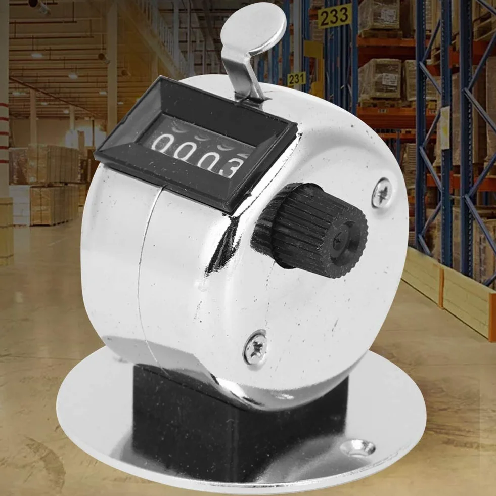 Contatore Manuale Clicker in Acciaio Inossidabile 4 Cifre Meccanico