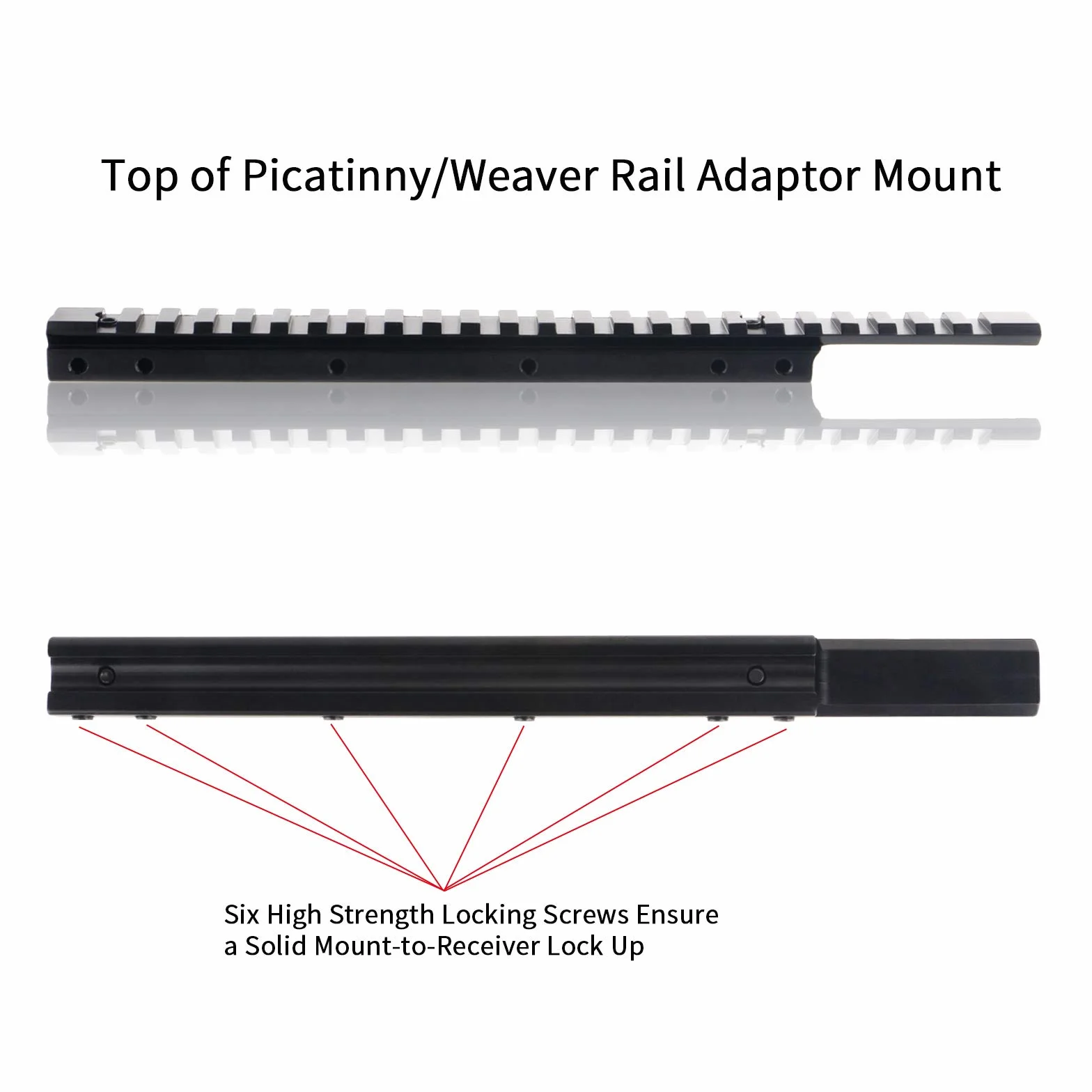 Montaggio a Coda di Rondine Picatinny Weaver Rail 24 Slot Adattatore da 11 mm a 20 mm Standard 1913