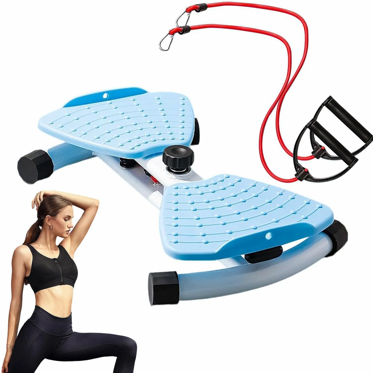 Pedana Twist Addominale Attrezzo di Allenamento Core con Fasce Elastiche | Tavola Twist per Allenamento Addominale Adatto A Adulti Casa Appartamento Palestra Fitness E Modellamento Del Corpo