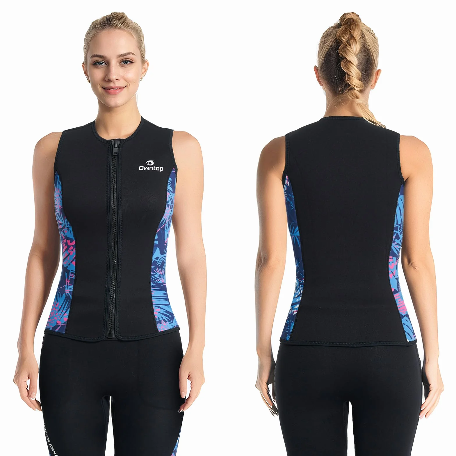 Owntop Muta da uomo e da donna Gilet in Neoprene Termico 3 mm Giacca Senza Maniche Surf Snorkeling Nuoto Immersioni