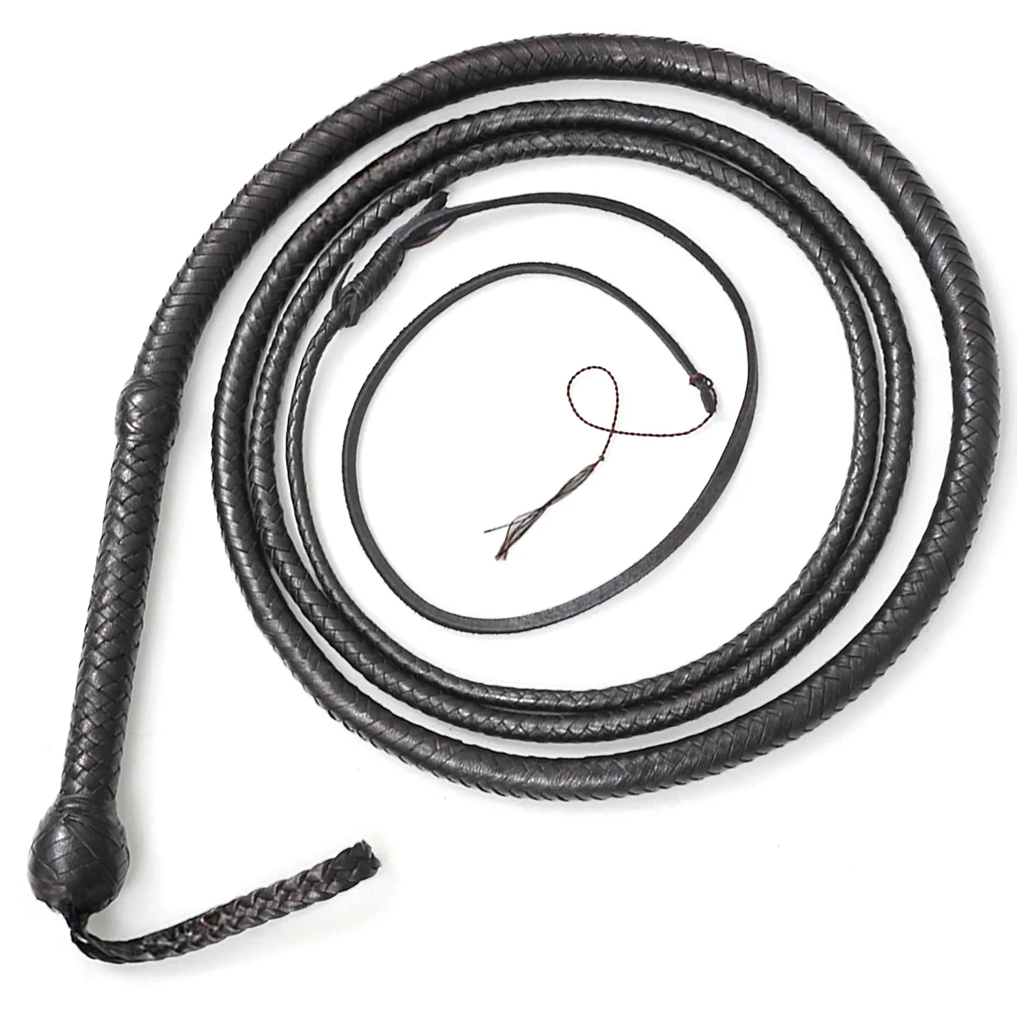 LB's Whip Frustino da 06 a 16 Piedi 12 Fili in Vera Pelle Bovina equestre bullwhip Pancia e Cuoio Cuscino Interno