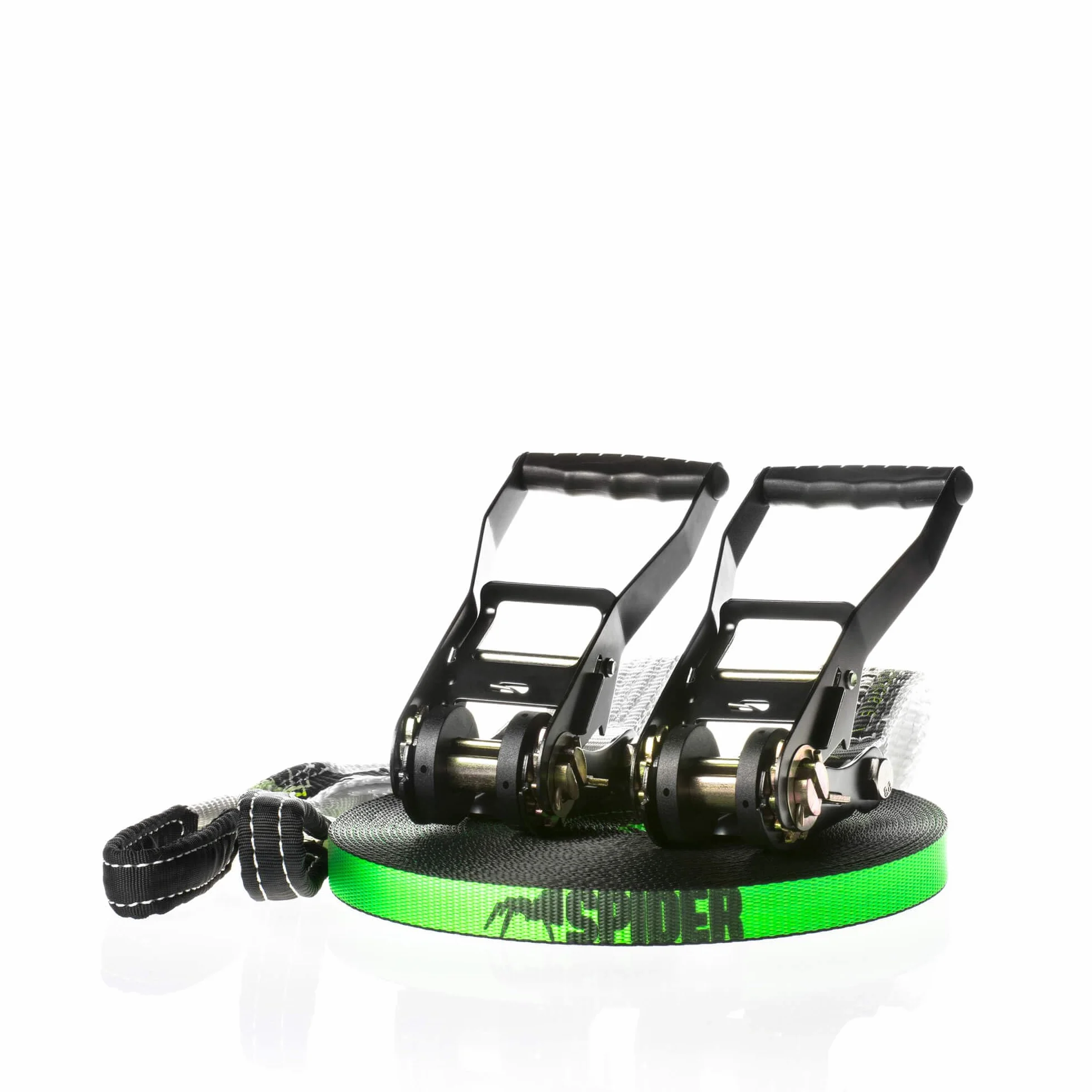 Longline Slackline Kit 25m Fly Line 25 Due Cricchetti White Fettuccia 2,5m Sling Bag Set Completo