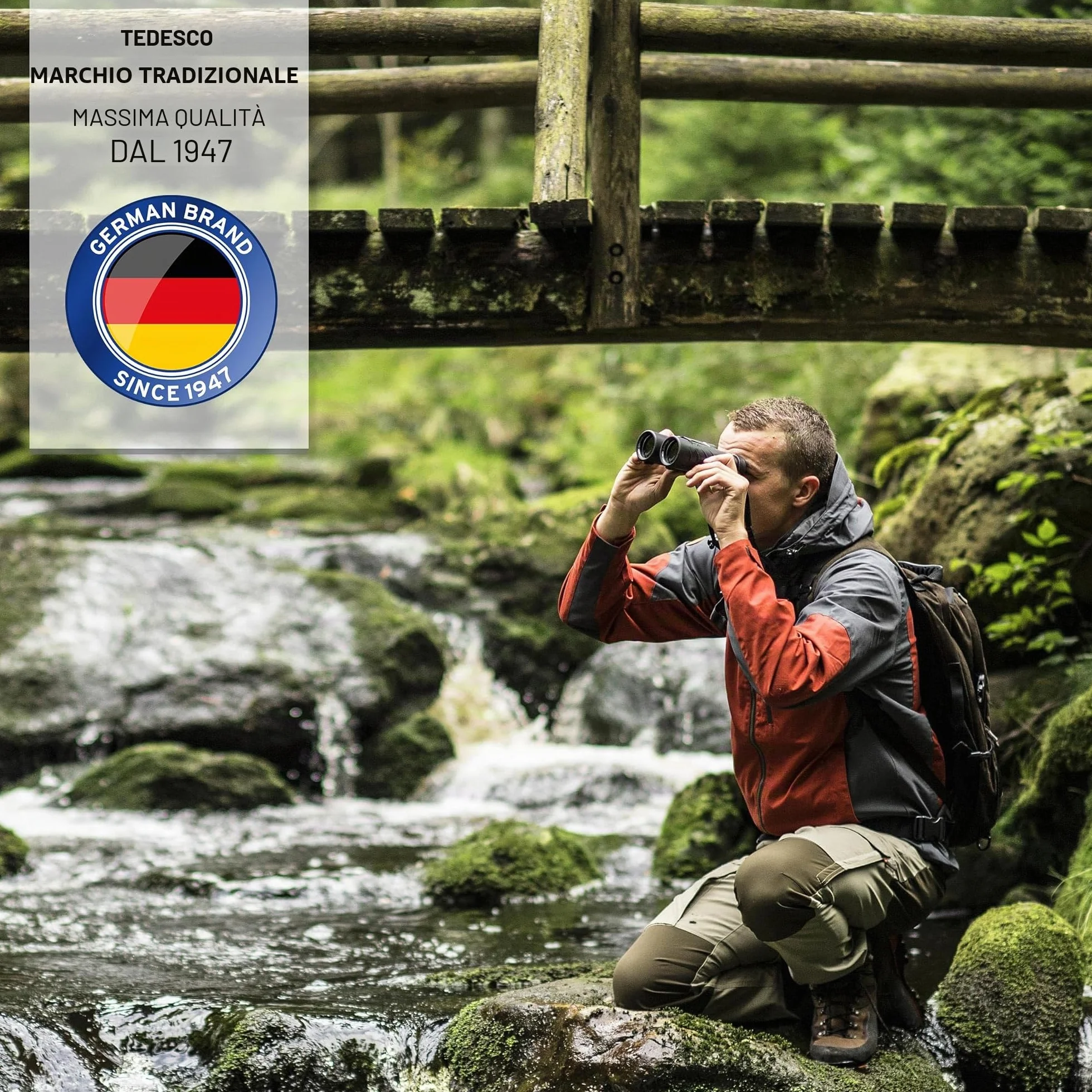 STEINER Binocolo Safari UltraSharp 8x22 compatto leggero per adulti bambini viaggi escursioni