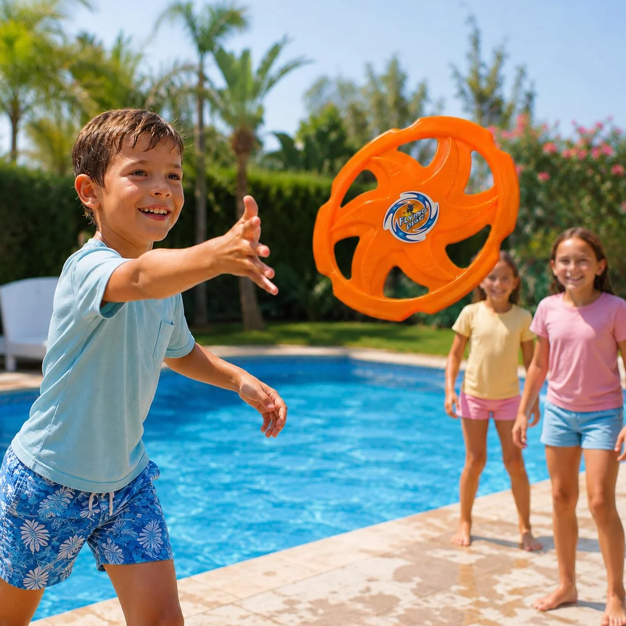 Disco Volante Giocattolo per Cani Bambini 23 cm Gioco Spiaggia Parco Giardino
