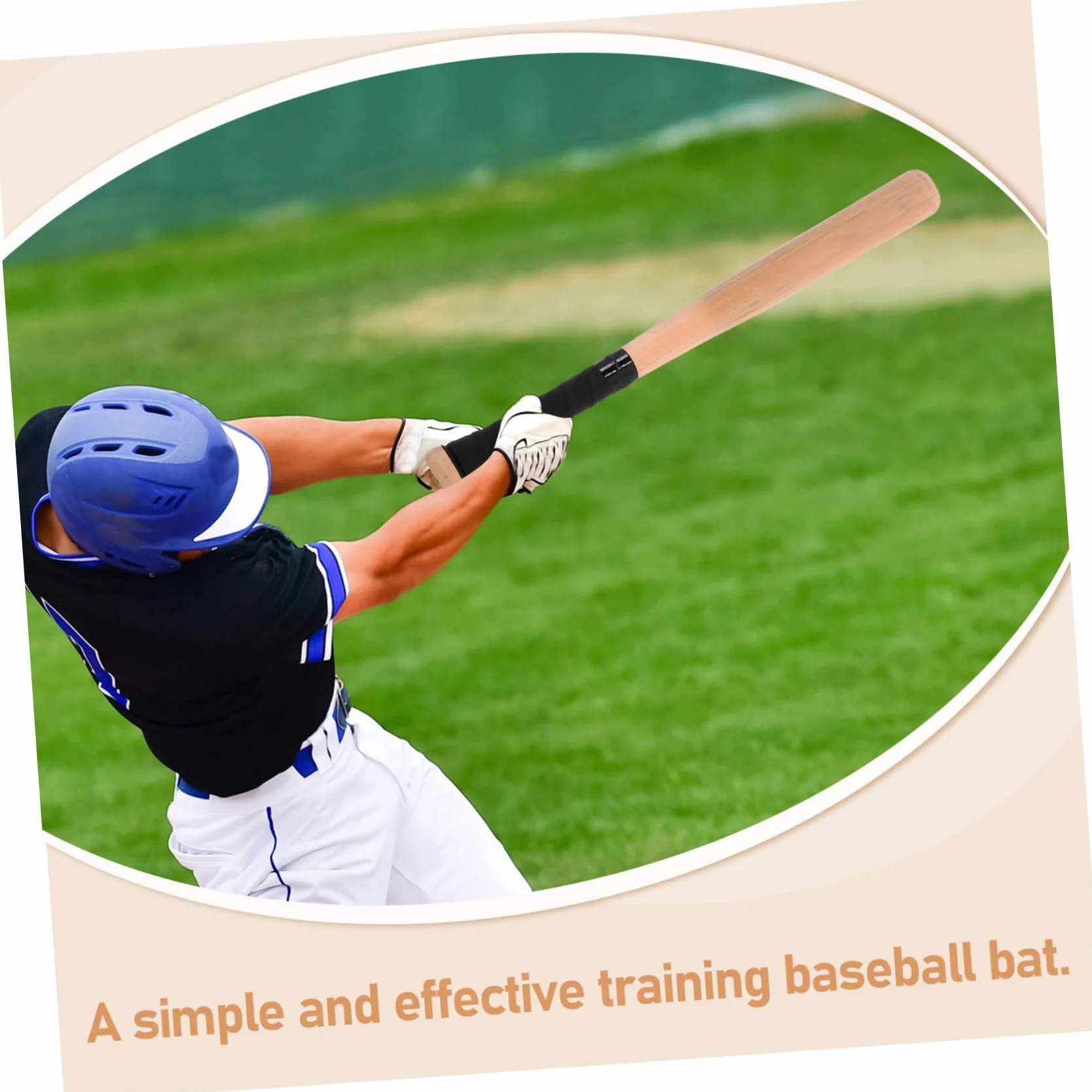 Mazza da Baseball Sportiva in Legno di Faggio 54 Cm Impugnatura e Logo, Bastone Leggero per Allenamento Ragazzo Ragazza, Ragazzi e Adulti, Attrezzatura Outdoor per Esercizi