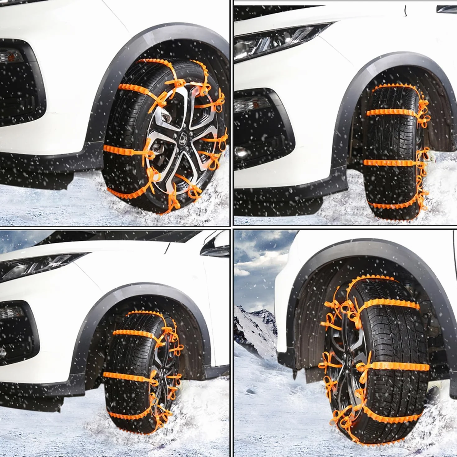 Catene da Neve Universali Regolabili per Auto SUV Autocarri Leggeri 34g