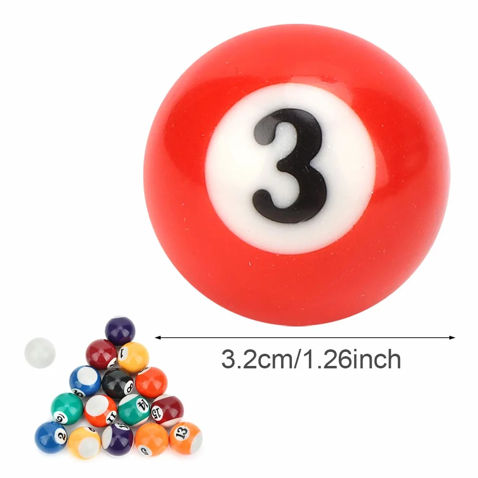 Set di Palline da Biliardo 16 Pezzi 32mm Resina