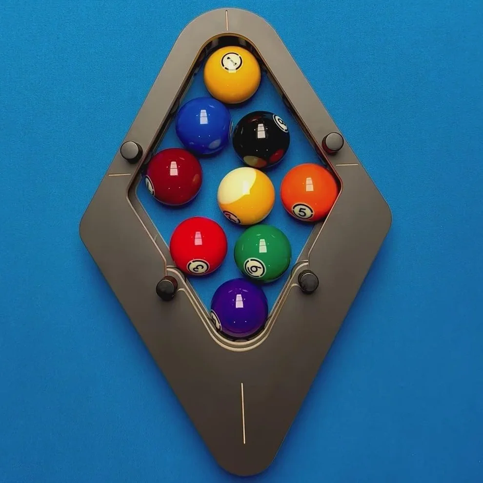 Bitman-Rack 9-Ball PRO Sistema di Rack per Biliardo di Precisione Legno Massello 8-Ball/9-Ball