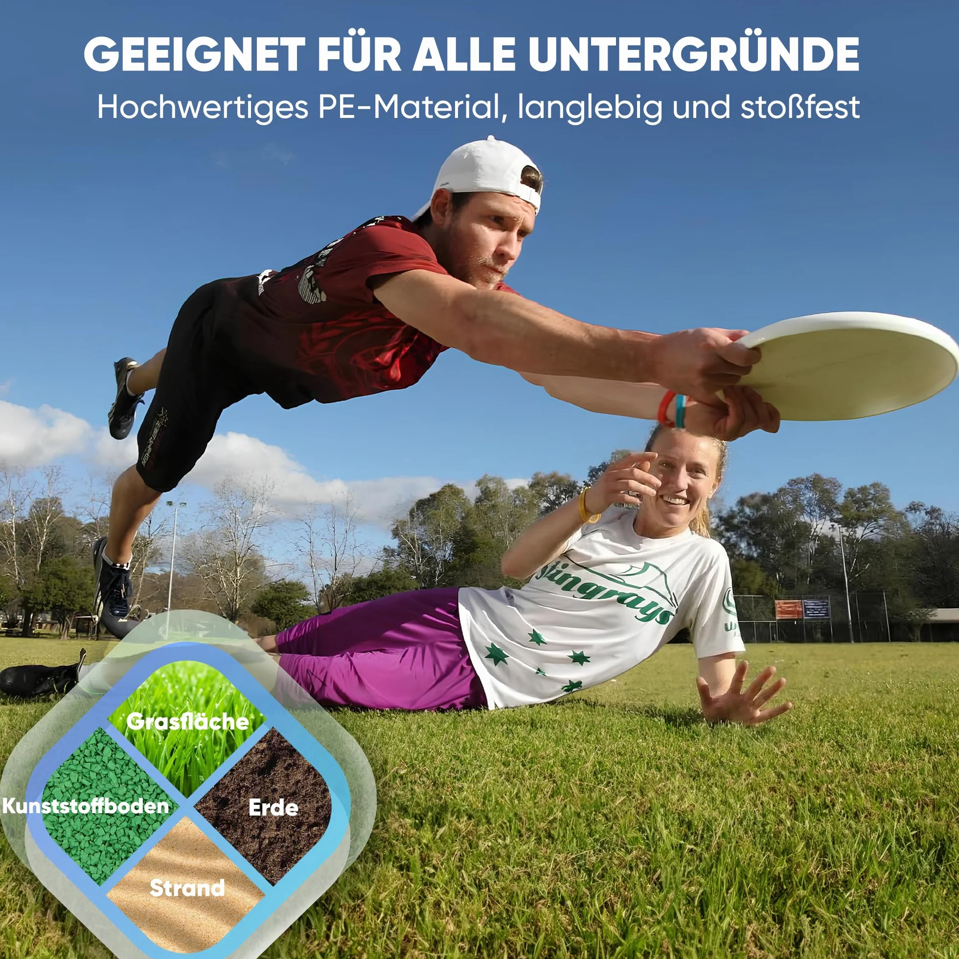Ultimate Frisbee 175 g Disco da Competizione Traiettoria Stabile Oltre 100 m Design Aerodinamico