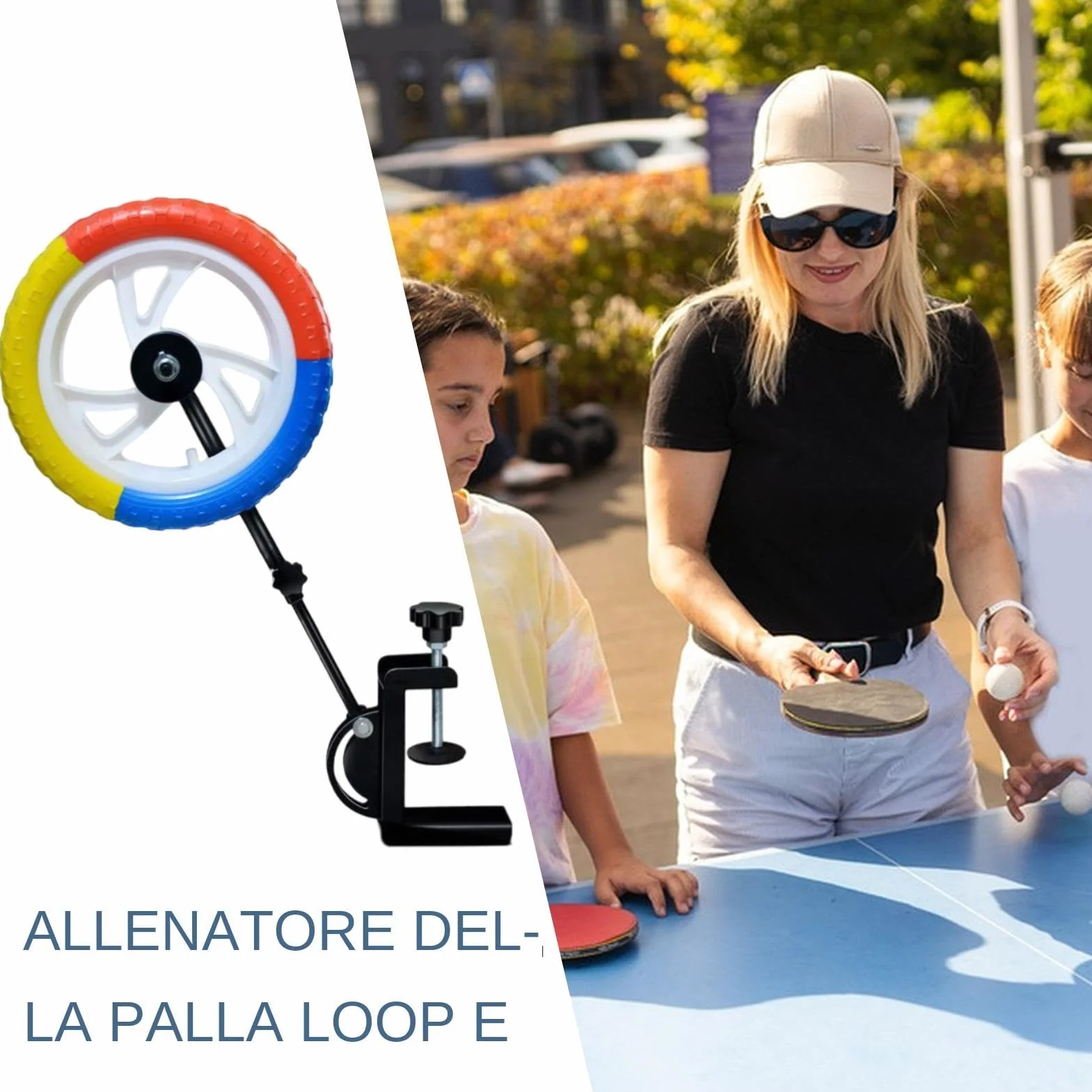 Allenatore Di Palline Da Pong Tennis Dispositivo Per Allenamento Con Ruote Regolabili In Altezza