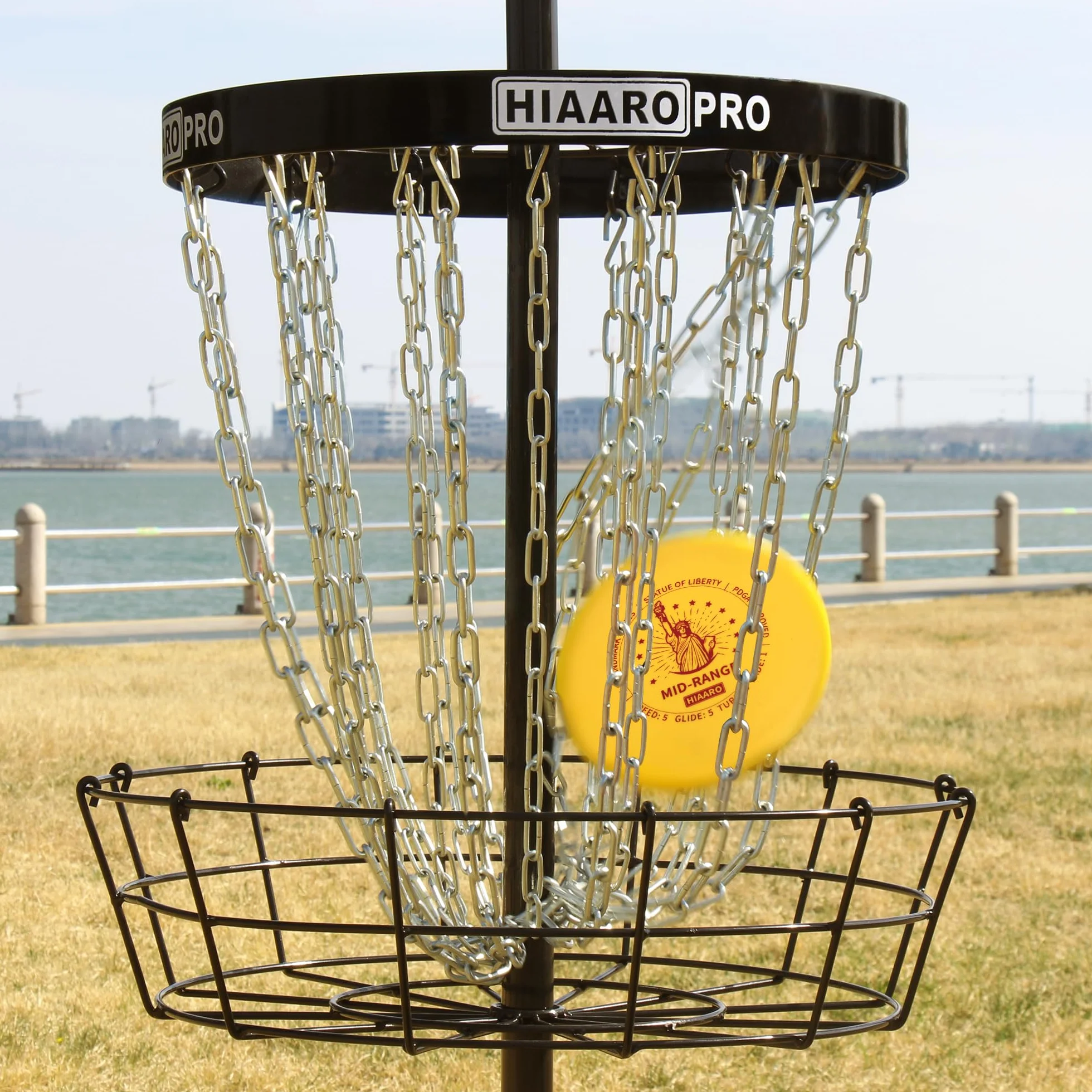 Cestino da golf a disco portatile con 24 catene resistenti