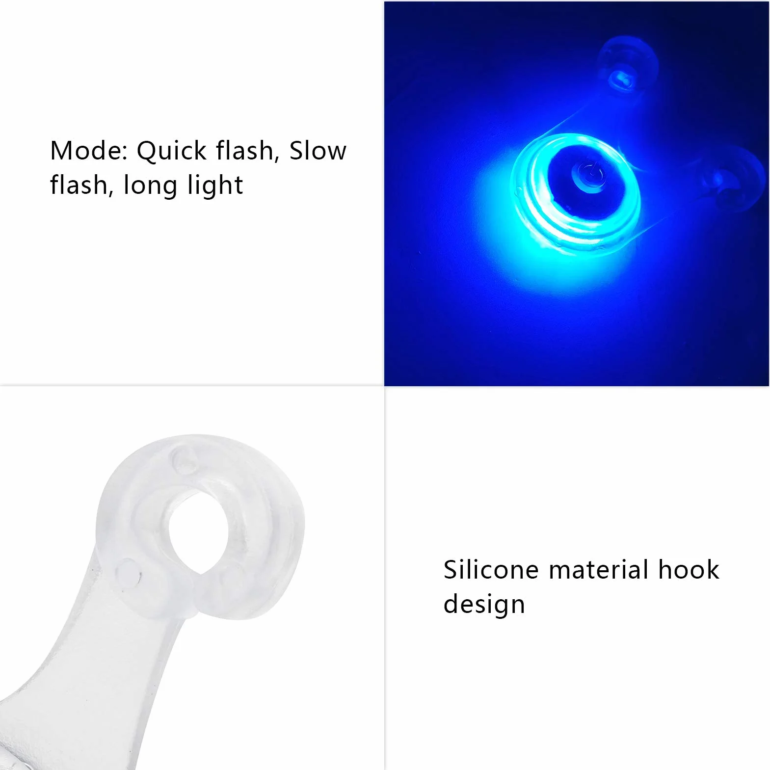 Keenso Corda da Campeggio LED 10pcs Luci di Avvertimento in Silicone per Esterni