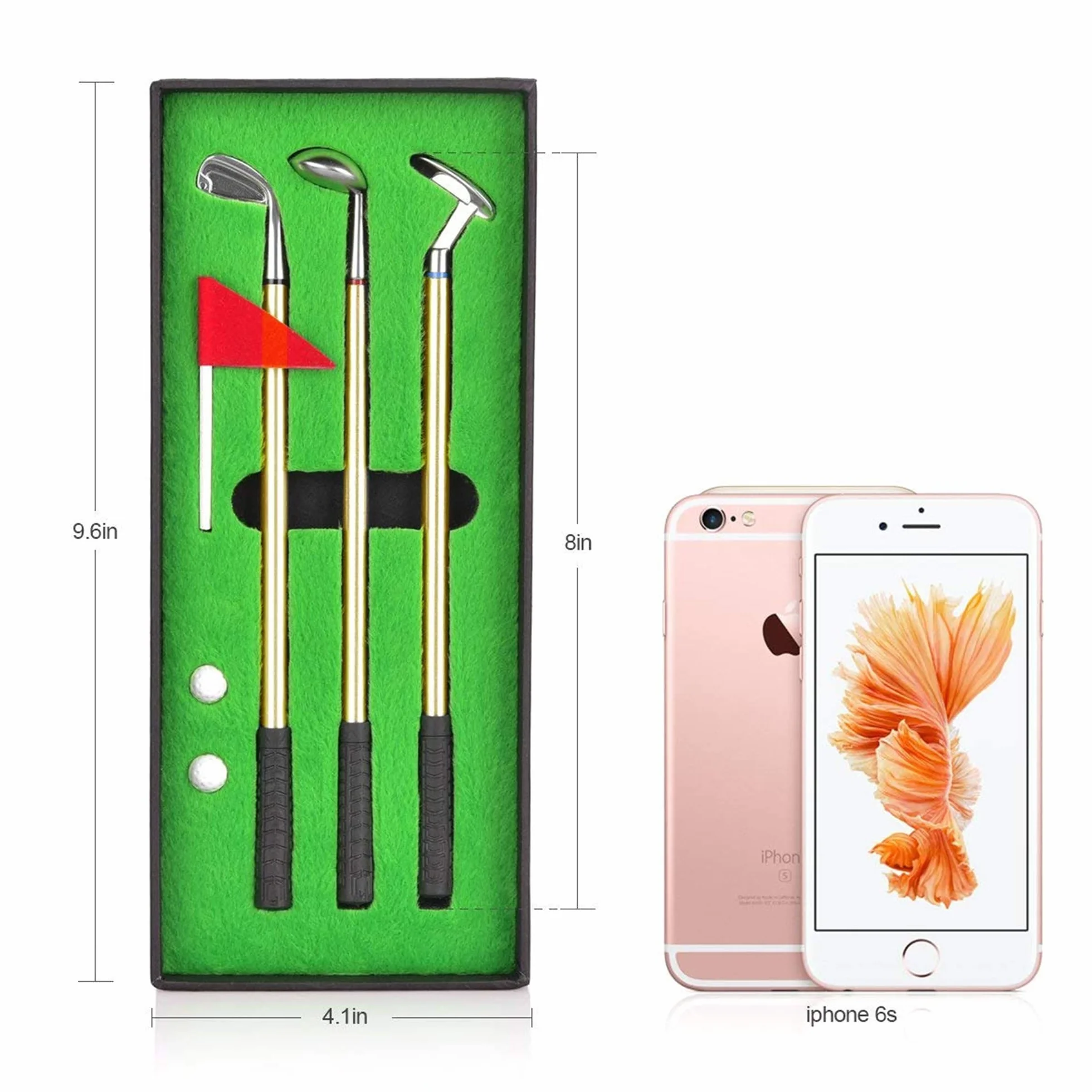 Mini Set di Penne da Golf con Bandiera a Palline, Mazze Golf Decorazioni Cancelleria