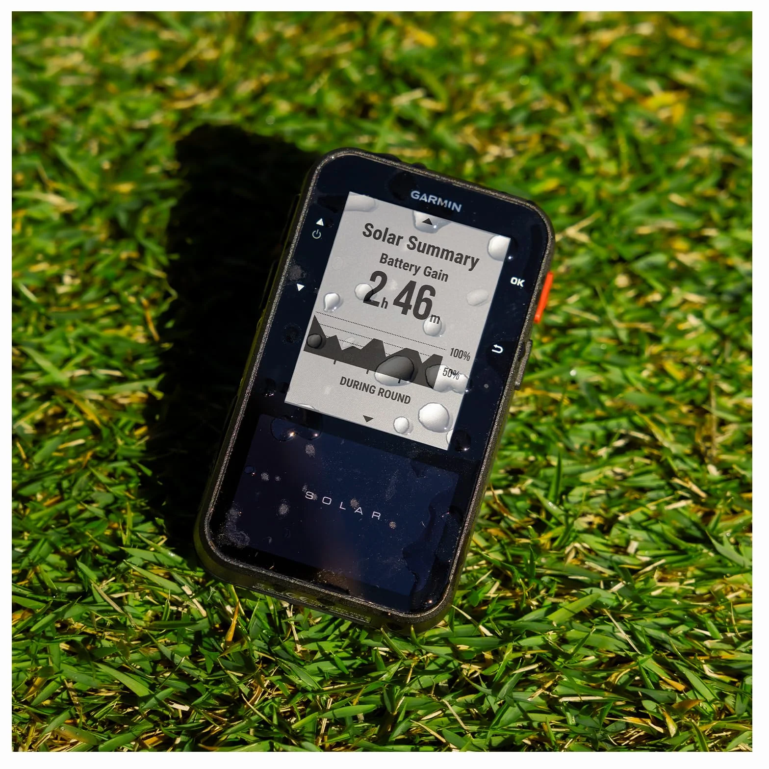 Garmin Approach G20 GPS Golf Portatile, Ricarica Solare, Mappe 43.000 Campi, Display 2,2"