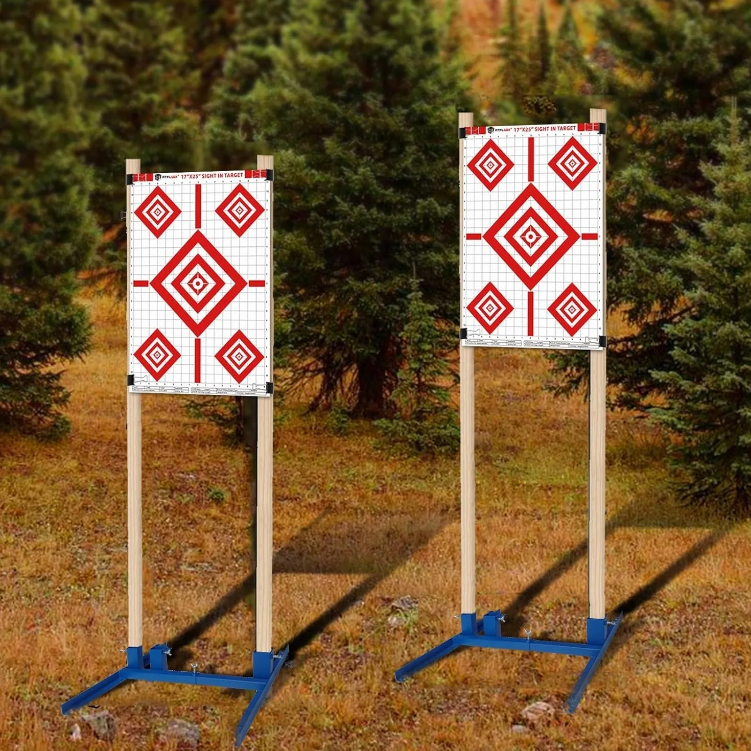 Supporto per bersagli di tiro 43x63,5 cm 10 pezzi IPSC forma ad H