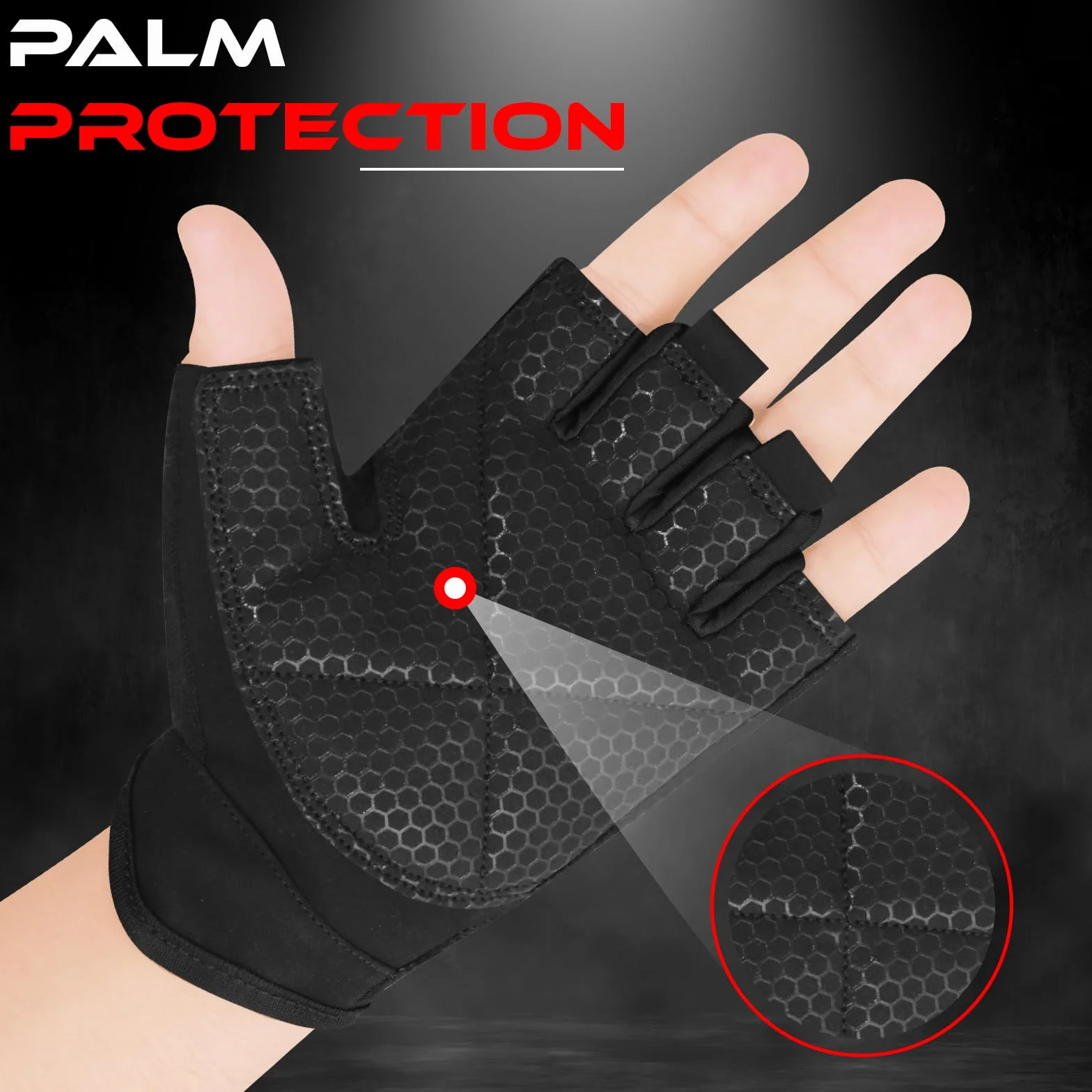SAWANS Guanti da palestra antiscivolo silicone imbottito palmo mezze dita uomo donna