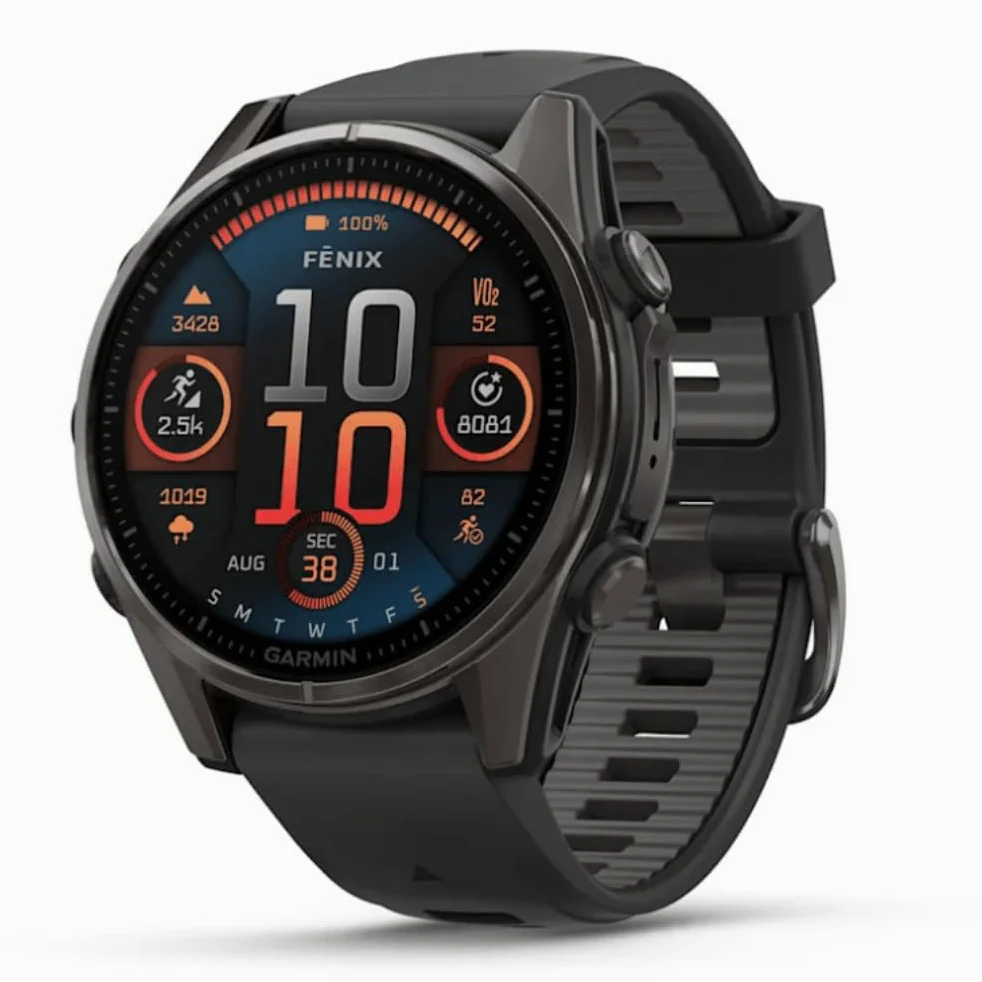 Garmin Bright Amoled Fenix 8-43 MM | Fino a 29 giorni di durata della batteria in modalità Smartwatch | Monitoraggio della salute e della ricchezza 24/7 Altoparlante integrato, microfono e torcia LED