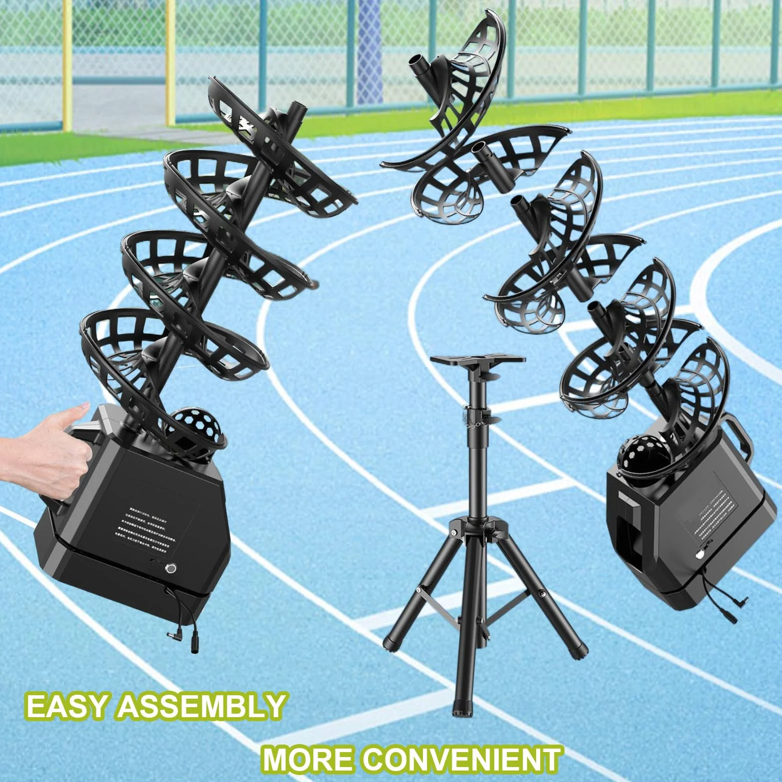 Macchina per Palline da Tennis Leggero a Collegare/Batterie 33 Palle Allenamento