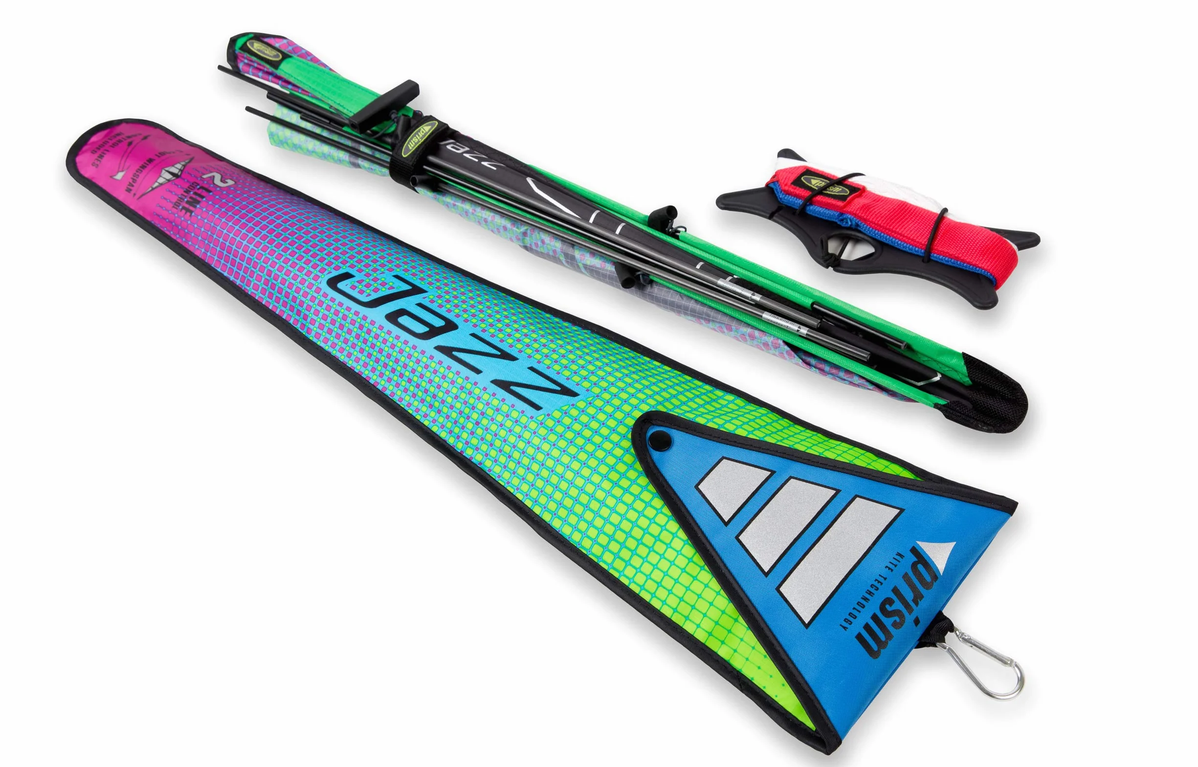 Prism Kite Technology Jazz 2.0 - Aquilone Sportivo a Doppia Linea Pronto per Volare con Linee di Volo, Cinghie da Polso, avvolgitore, Istruzioni (Lingua Italiana Non Garantita) e Custodia
