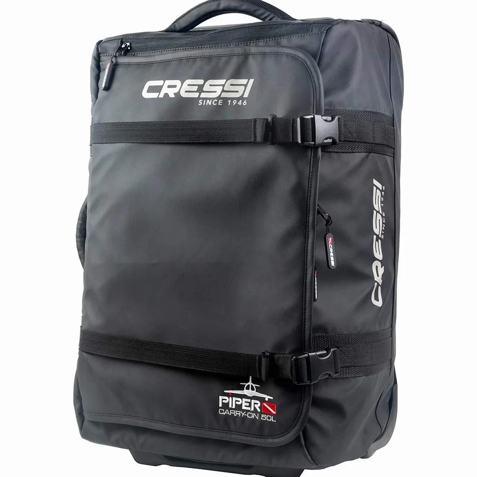 Cressi Piper Trolley Leggero Bagaglio a Mano con Ruote, Borsa da Viaggio Ultraleggera per Voli