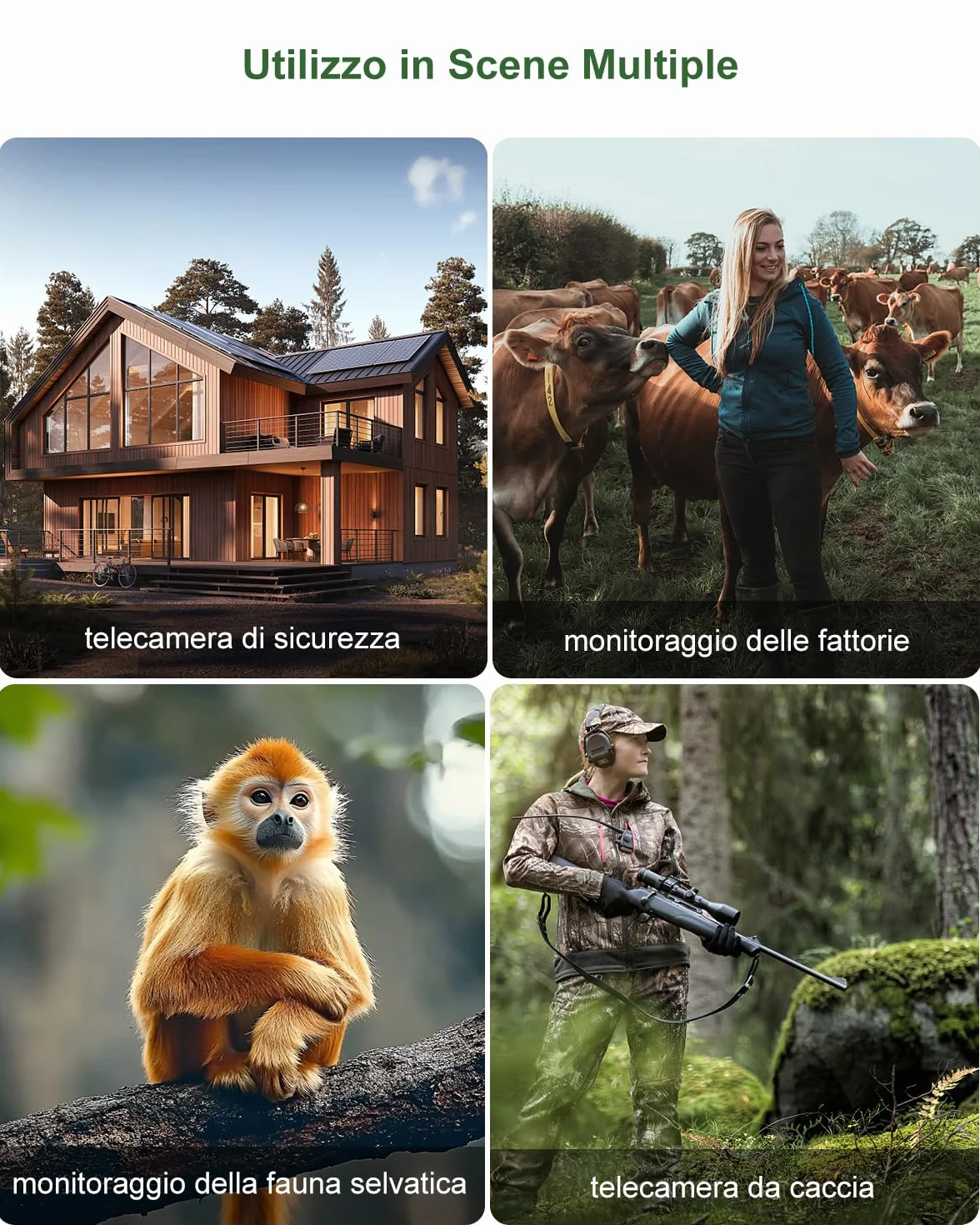 Fototrappola 2,7K 58MP Fotocamera Caccia Grandangolare 120° Infrarossi Invisibili con Scheda 32GB Visione Notturna 0,1s