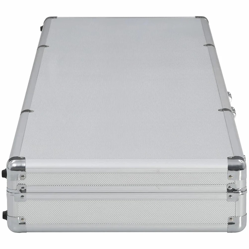 vidaXL Custodia per Pistola in Alluminio Scatola Armi da Fuoco Argento Nero
