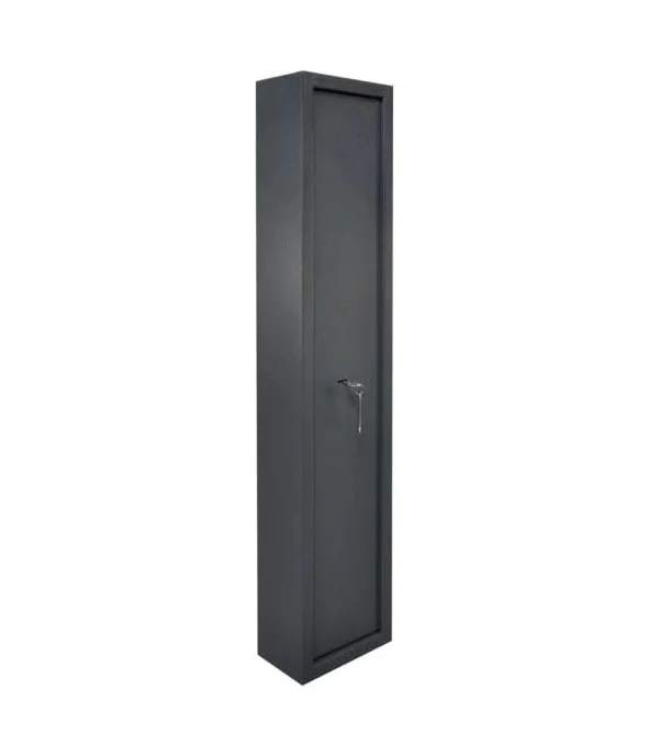 Armadio Portafucili in Acciaio, 2 Posti, con Vano Porta Oggetti, 25x15x125 cm