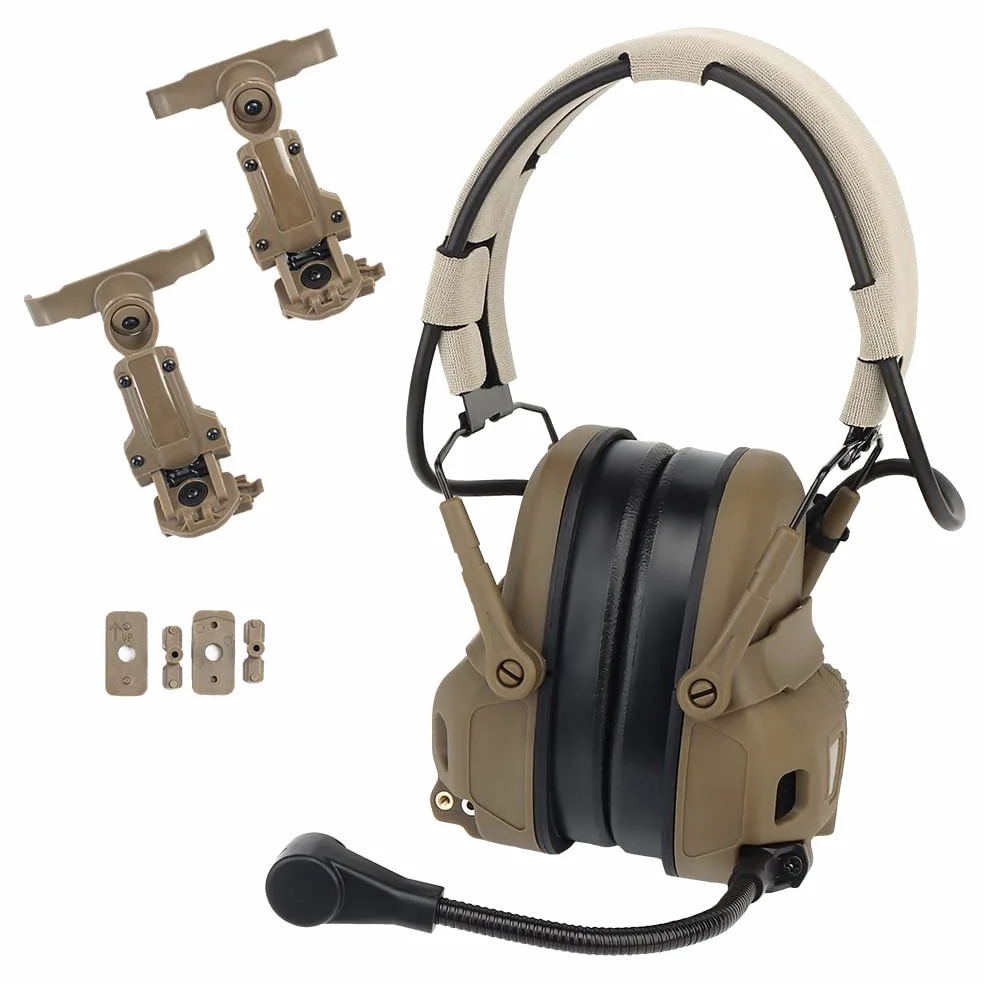 ACEXIER Cuffie tattiche Militari per la Caccia e Il tiro a Segno Cuffie a riduzione del Rumore per Ops Core Arc e Wendy M-Lok Casco Montato sulla Testa Doppio Uso