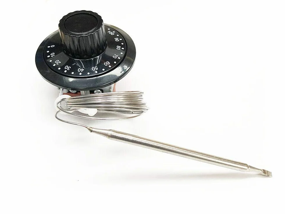 Riloer TS-120SR 12V Termostato Capillare Universale Radiatore Raffreddamento Sensore Temperatura Inox 3 Pin