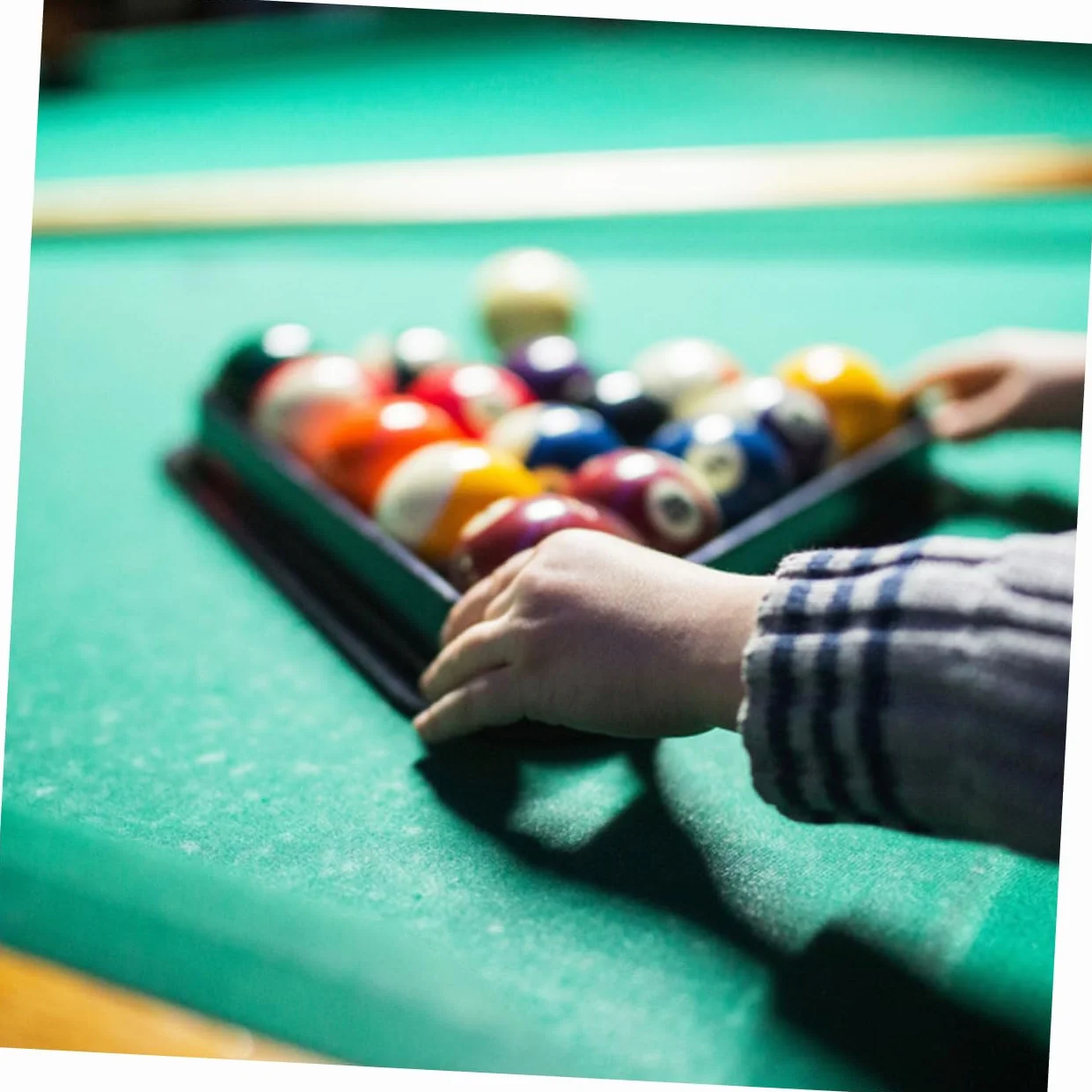 Triangolo per Palline da Biliardo in Plastica Nera Organizer Robusto per Tavolo da Biliardo