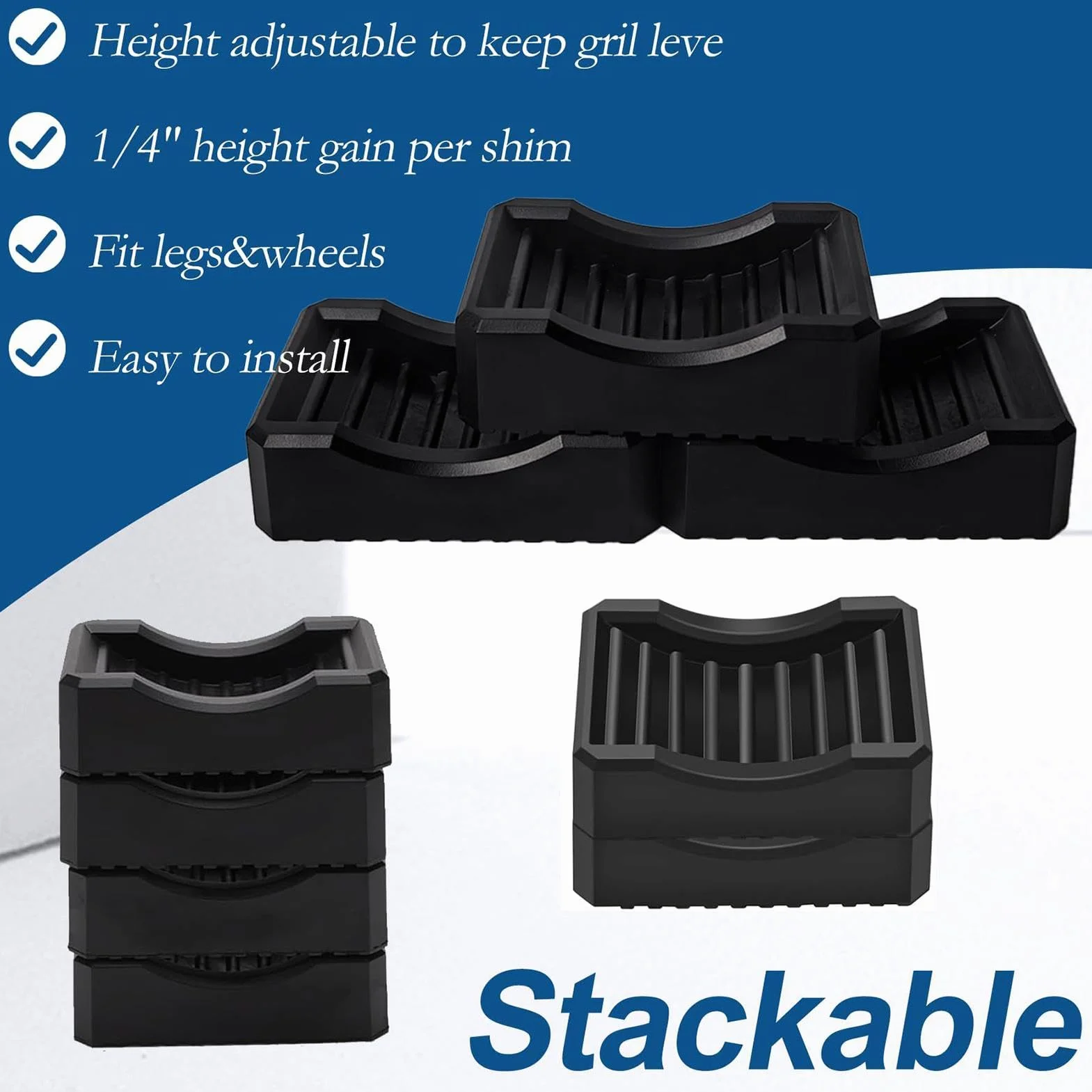 Piedini di livellamento per barbecue resistenti per patio giardino cortile campeggio