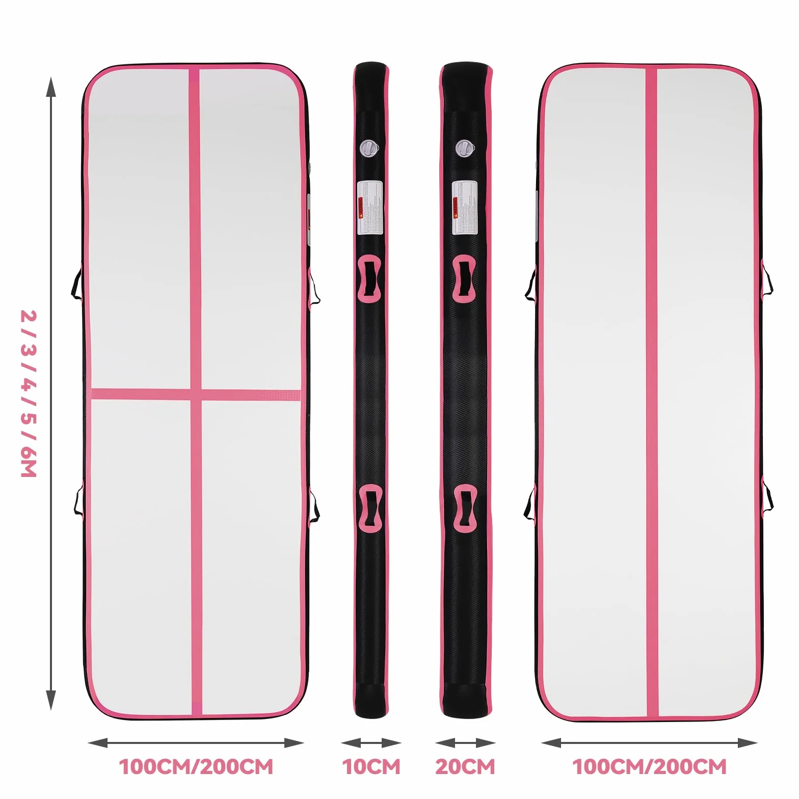 airtrack matte ginnastica artistica 10cm/20cm Spessore 3/ 4M / 5M / 6M tappeto ginnastica Tappetino da Ginnastica Gonfiabile Artistica Materasso Yoga Taekwondo con Pompa elettrica