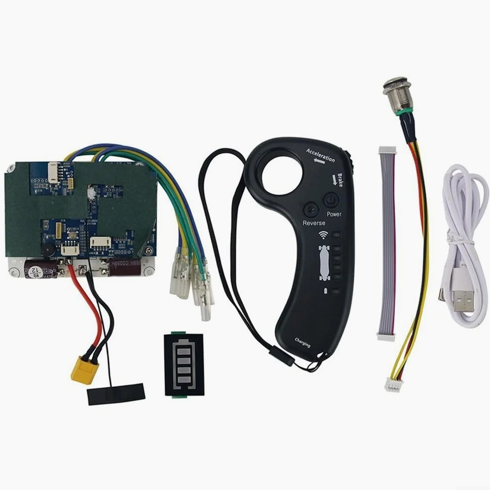 36V 10S Kit Controller Skateboard Elettrico Dual Motor ESC con Telecomando Wireless - Sine Wave Drive per Longboard Hub Motors 5055 6374 Parti di Ricambio