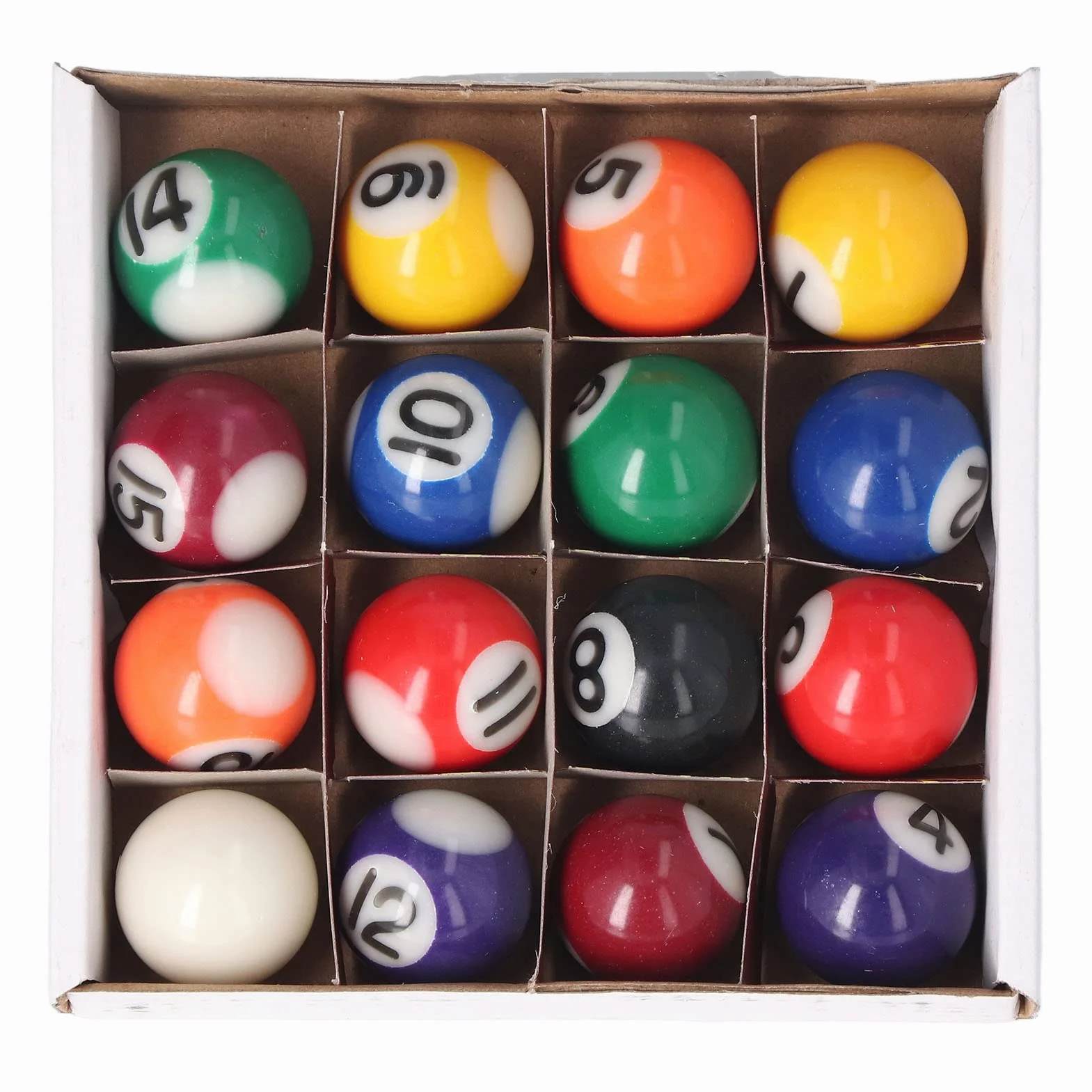 Set Mini Biliardo Americano con 16 Palline da 25mm in Resina per Tavolo da Gioco
