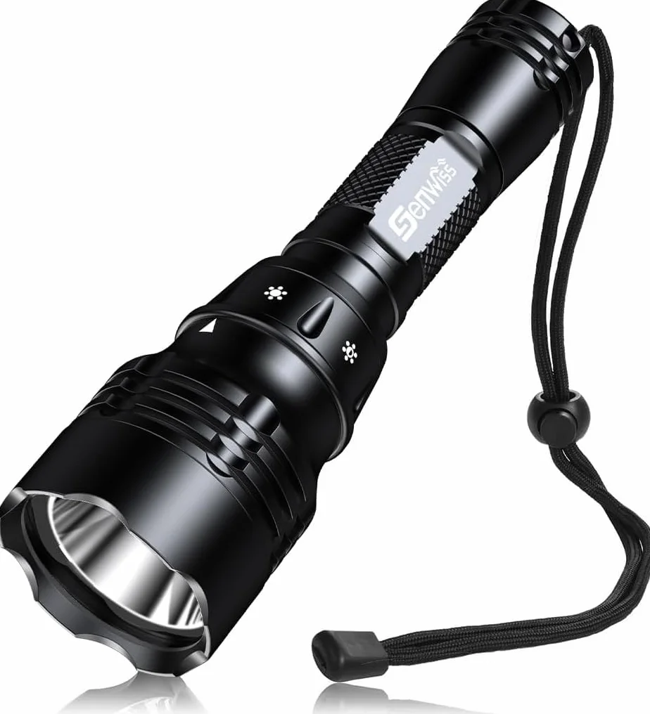 Torcia Subacquea Ricaricabile 2000 Lumen LED Impermeabile 80m