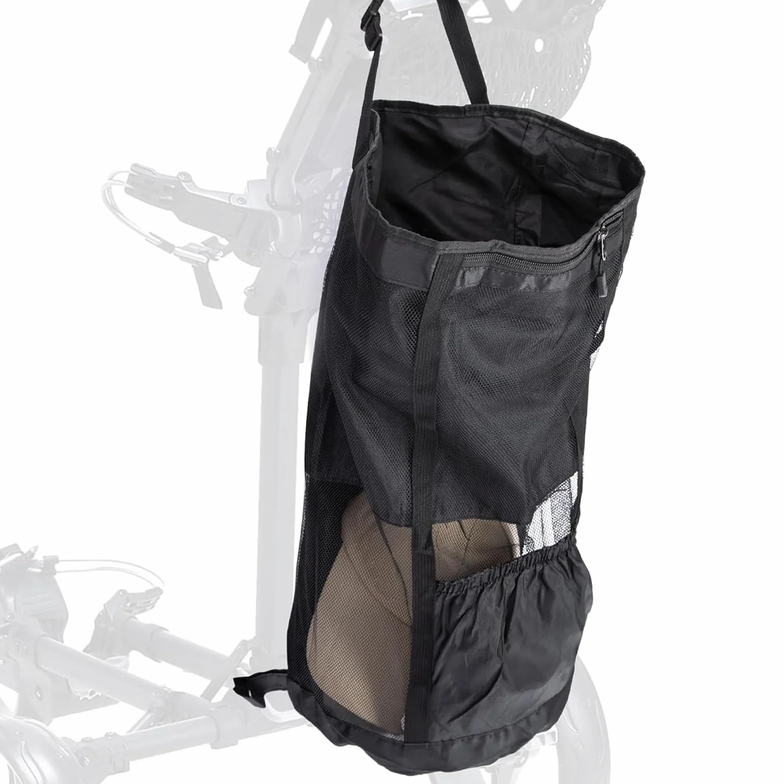 Borsa estendibile per golf cart – Borsa portaoggetti per golf da esterno con tasca in rete per cellulare, chiavi, cappello