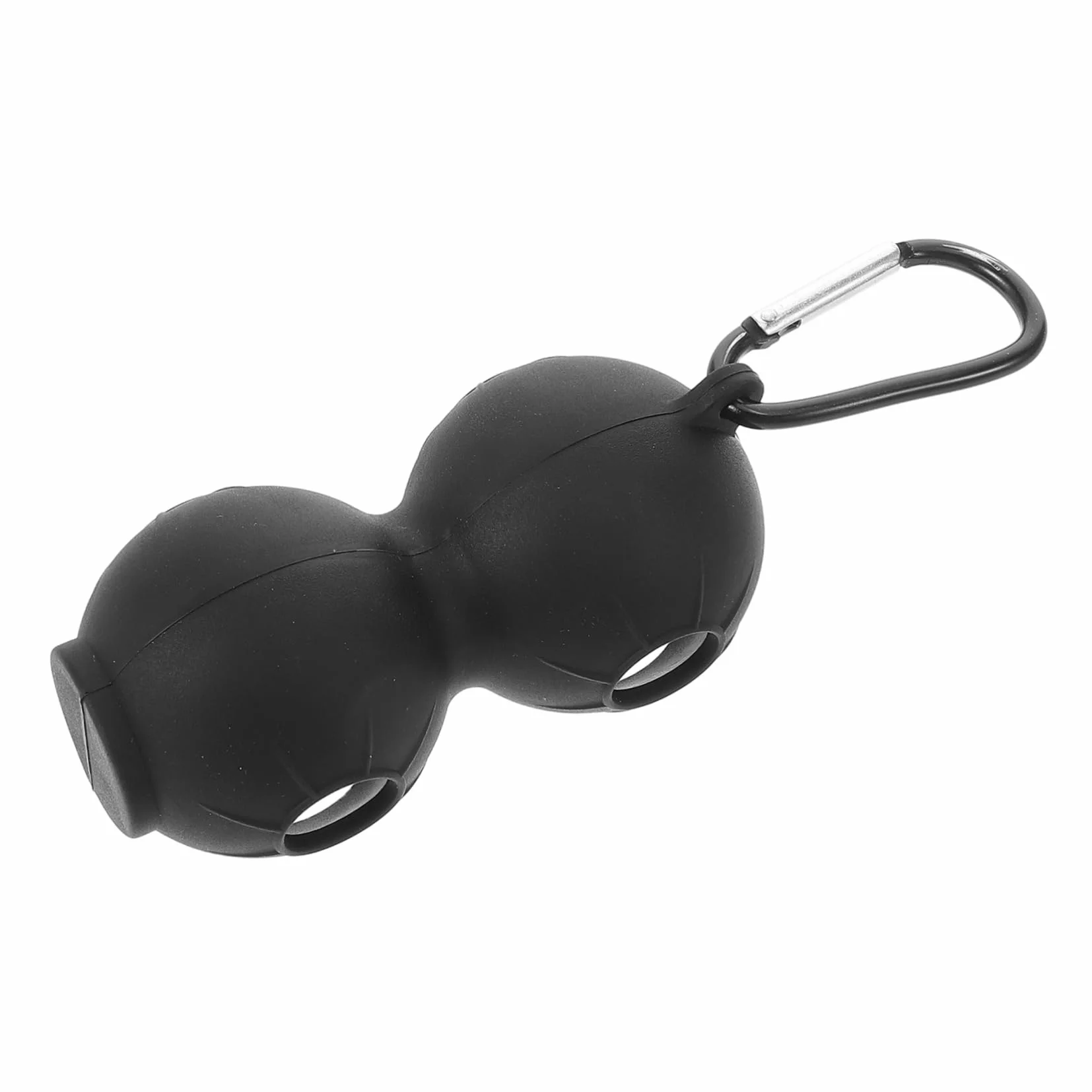 Milisten Silicone Golf Ball Clip Portachiavi Doppia Capacità Guscio Protettivo Nero