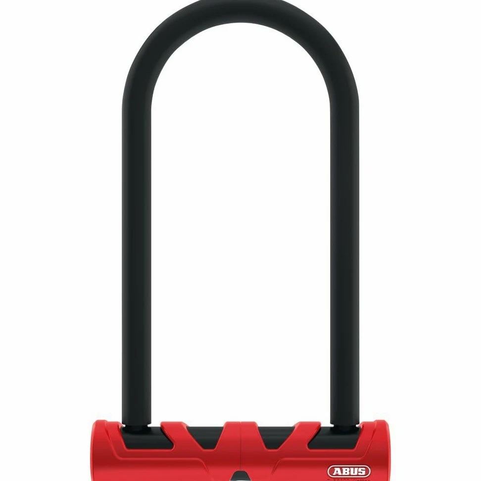 ABUS Ultimate 420 U-lock + supporto USH + cavo di sicurezza Cobra 10/120 - Set di lucchetti per biciclette - Livello di sicurezza 12 - Nero/Rosso
