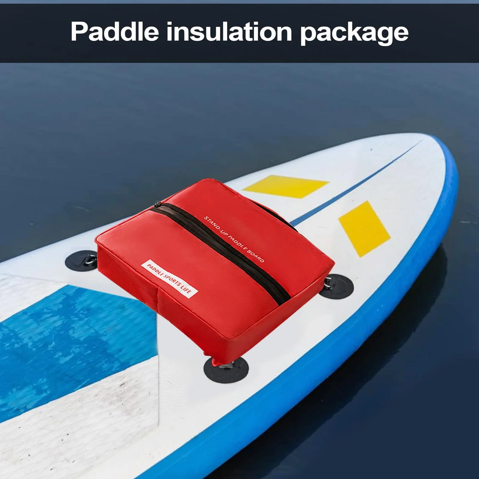Generico Paddle Board Cooler Bag, Waterproof Insulated Deck Storage Organizer with Adjustable Straps, Large Capacity Leakproof for Paddleboarding, Kayaking