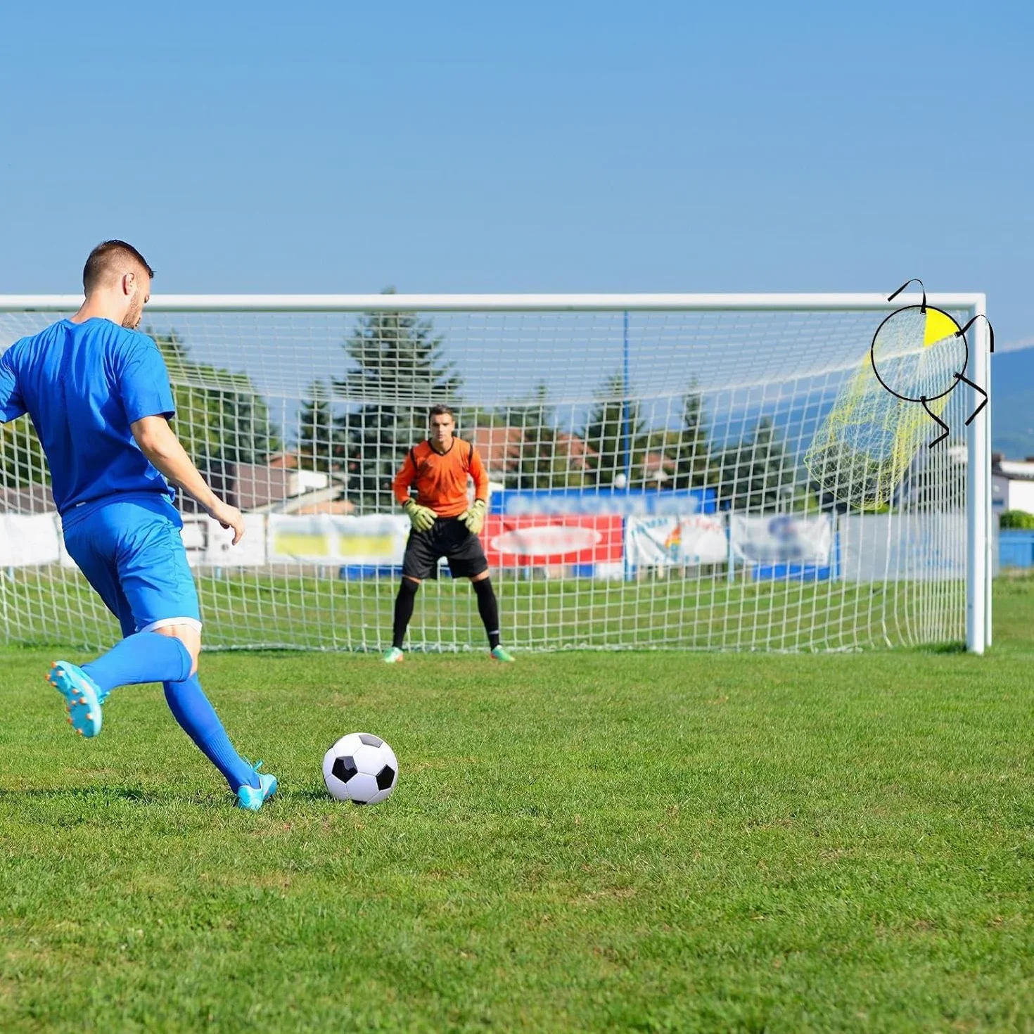 Rete da calcio 45x60 cm con cornice per porta