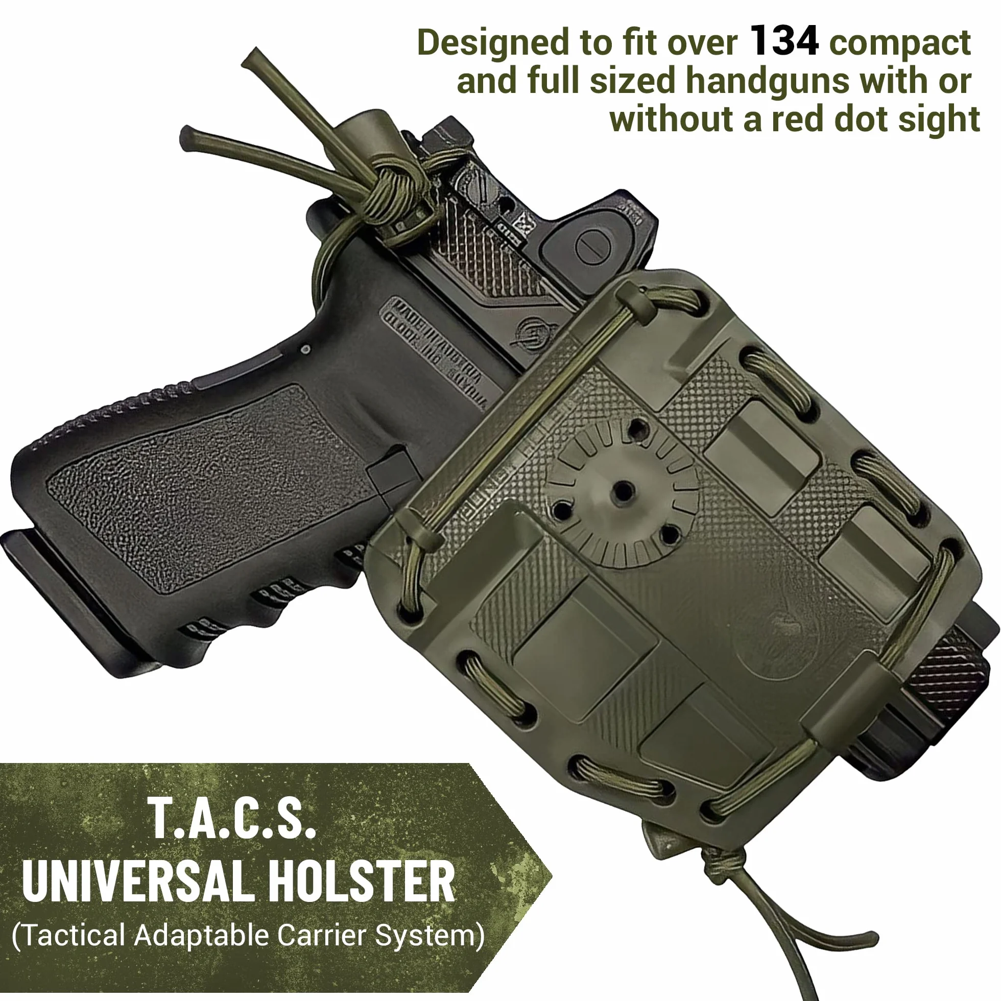 VEGA HOLSTER Fondina Vega in polimero 8BL00 per Beretta 92 linea Bungy, Coyote Tan