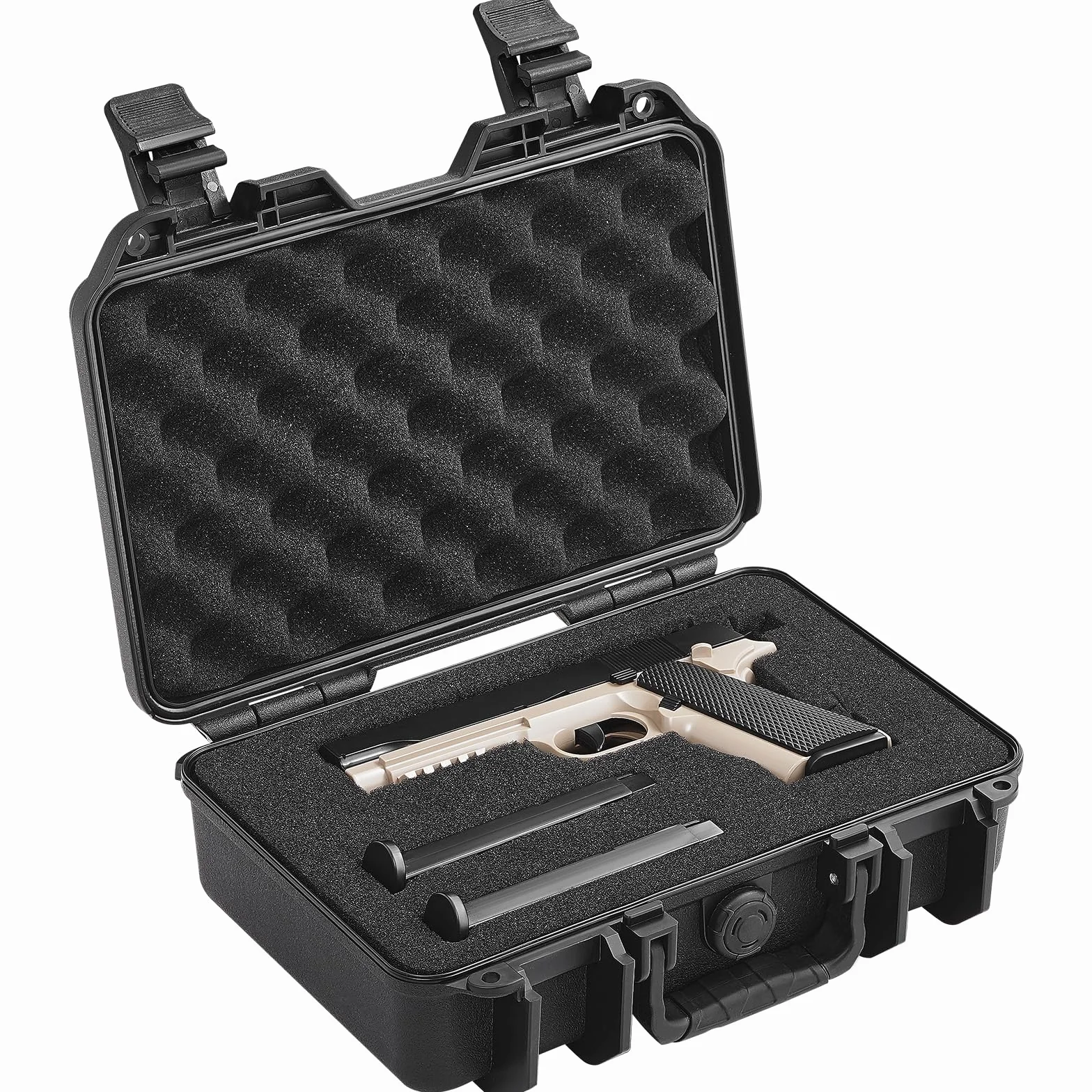 VEVOR Custodia Rigida per Pistola 320x240x118 mm Impermeabile Antipolvere con Serratura Schiuma PU