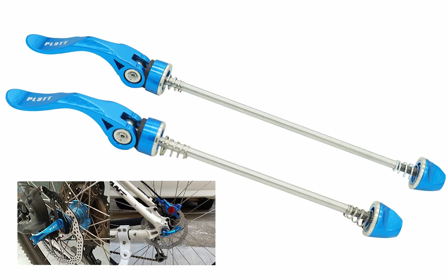 PLATT Sgancio Rapido per Bicicletta MTB Bici da Corsa Mozzi Lega Alluminio Anteriore Posteriore
