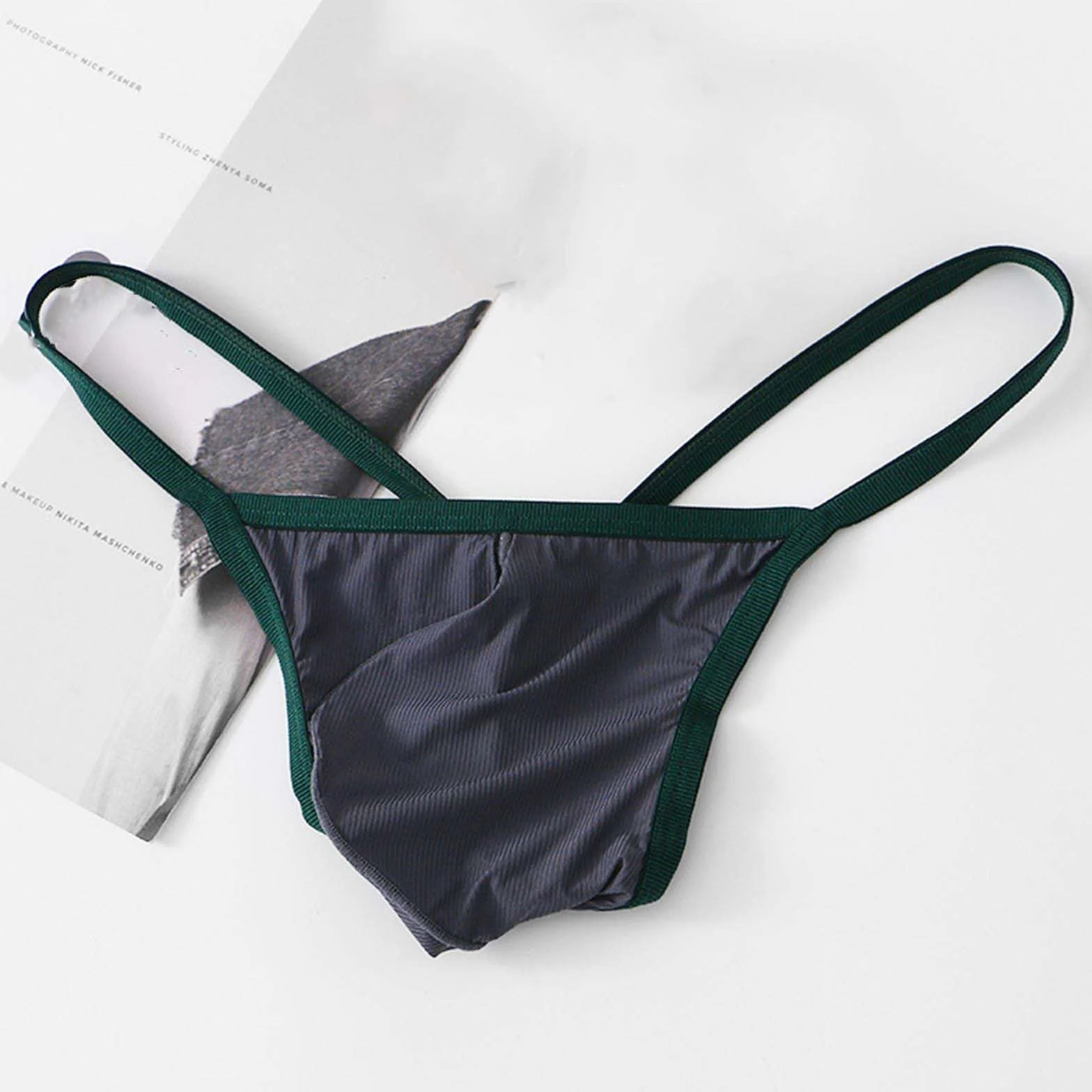 Seta di Ghiaccio Uomo T-Back Tanga Perizoma Intimo Sexy Cotone