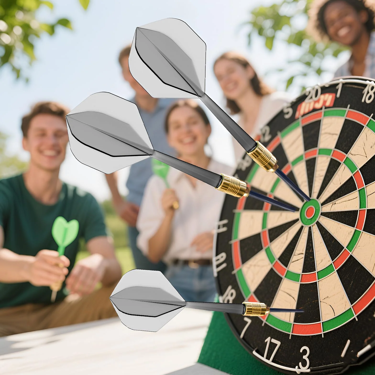 Punte per Freccette Acciaio 20 Pezzi con 50 Anelli di Gomma, Filo Darts Strumento di Conversione